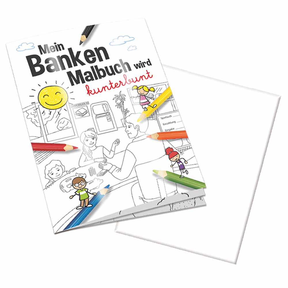 Malbuch / Mal-Set A6 - Banken