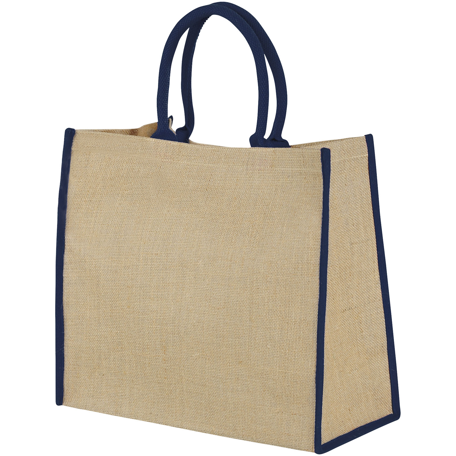 Harry farbige Jute Tragetasche 25L natur, navy