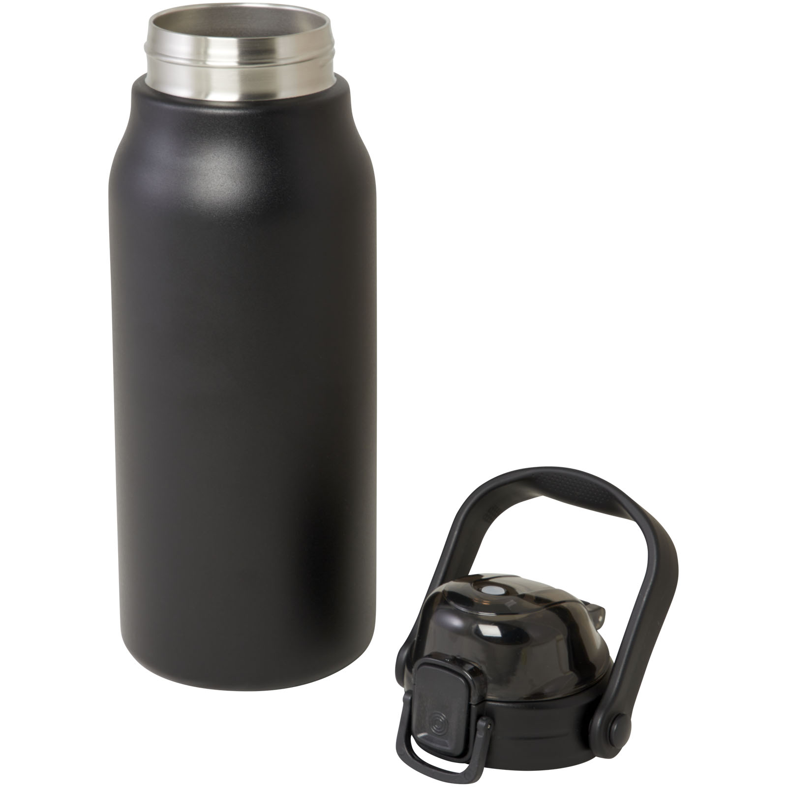 Giganto 1600 ml RCS-zertifizierte Kupfer-Vakuum Isolierflasche aus recyceltem Edelstahl schwarz