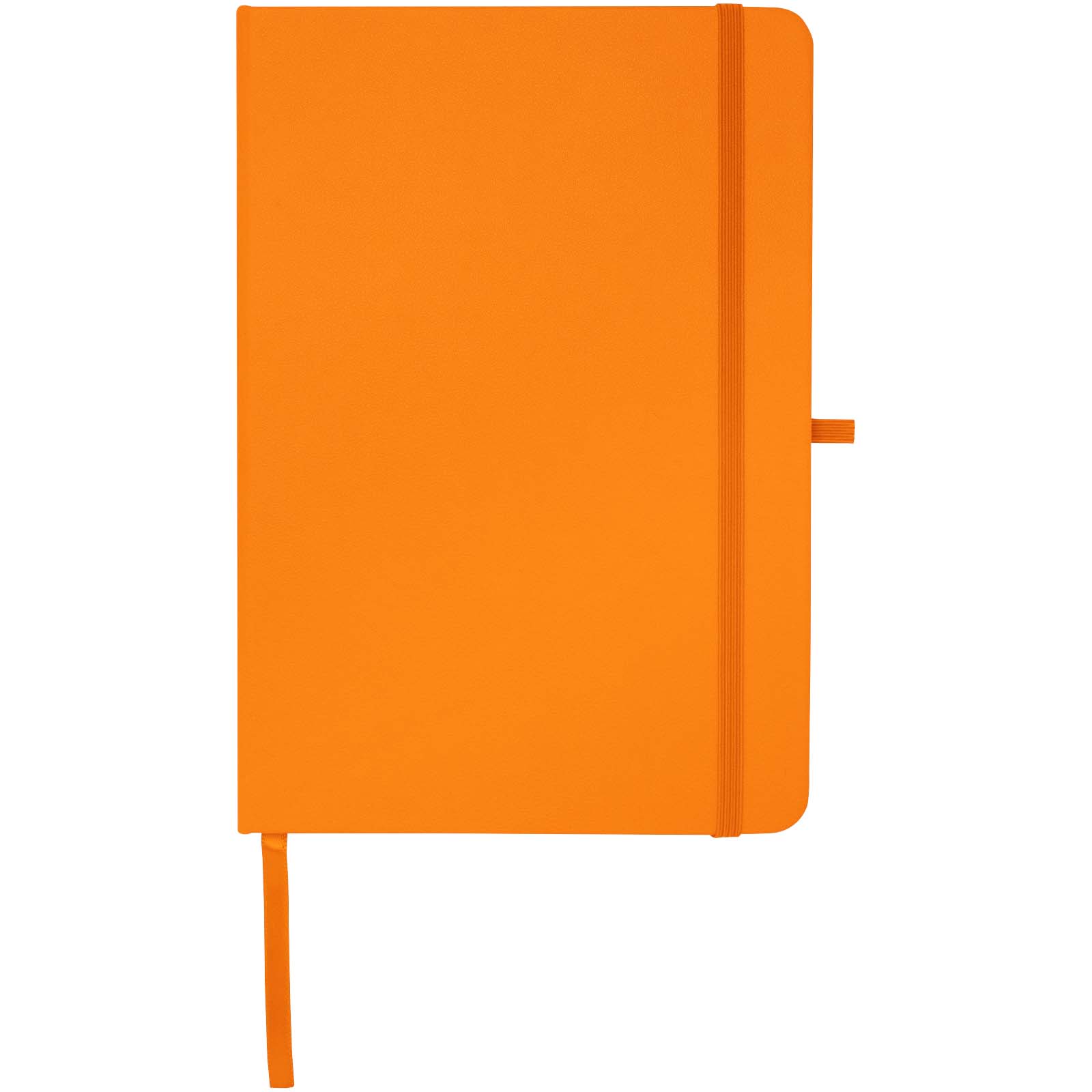 Teak A5 Hardcover Notizbuch, liniert, aus recyceltem Material orange