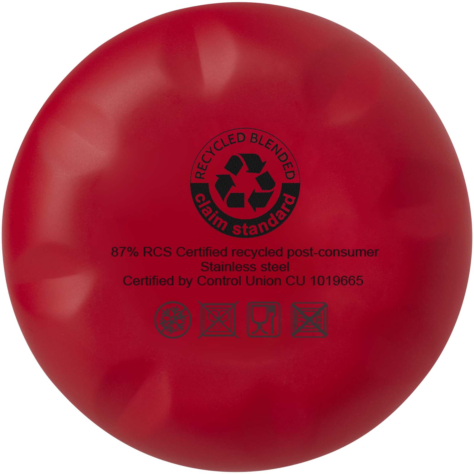 Cove 500 ml RCS-zertifizierte vakuumisolierte Edelstahlflasche rot