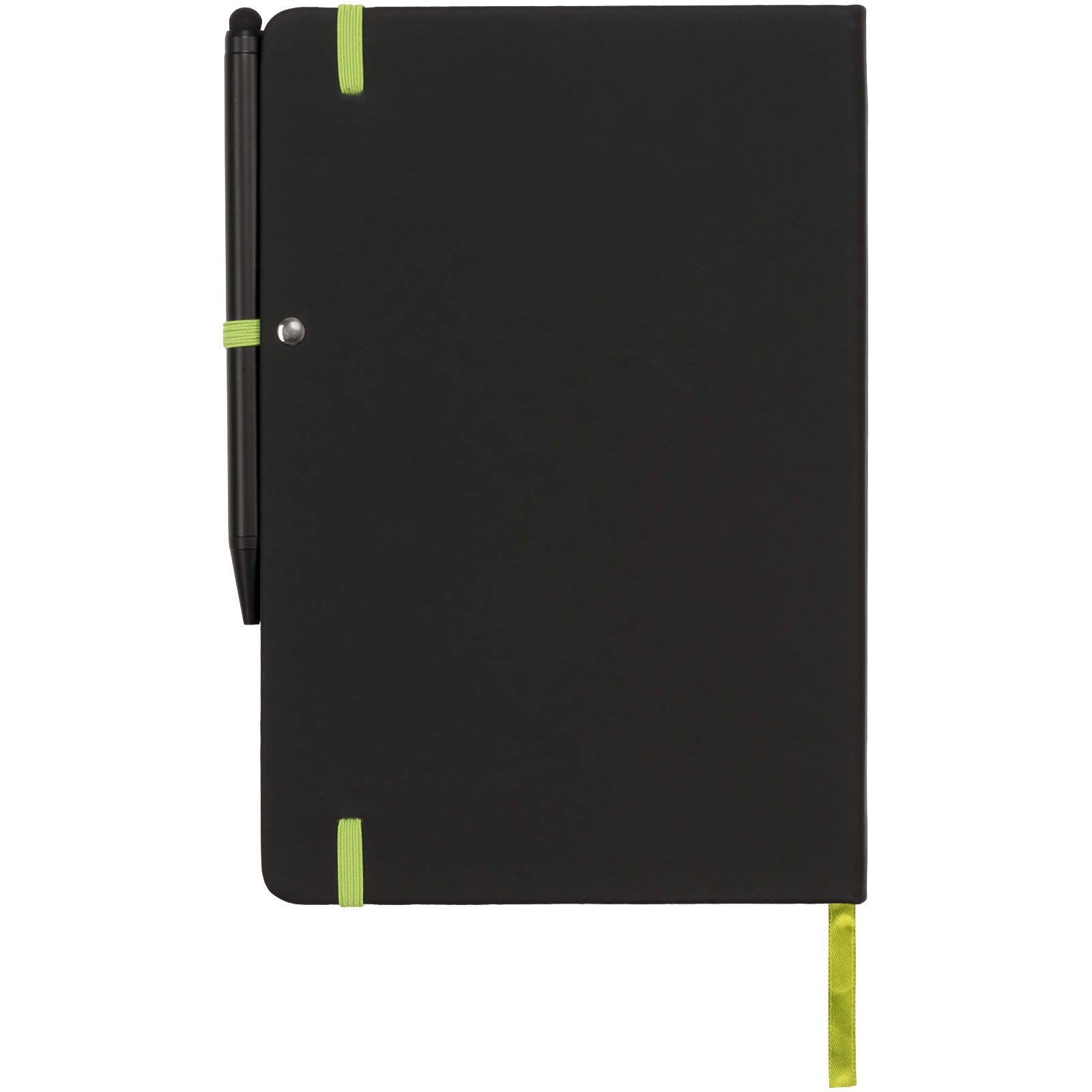 Noir Edge A5 Notizbuch mit farbigem Rand schwarz, limone