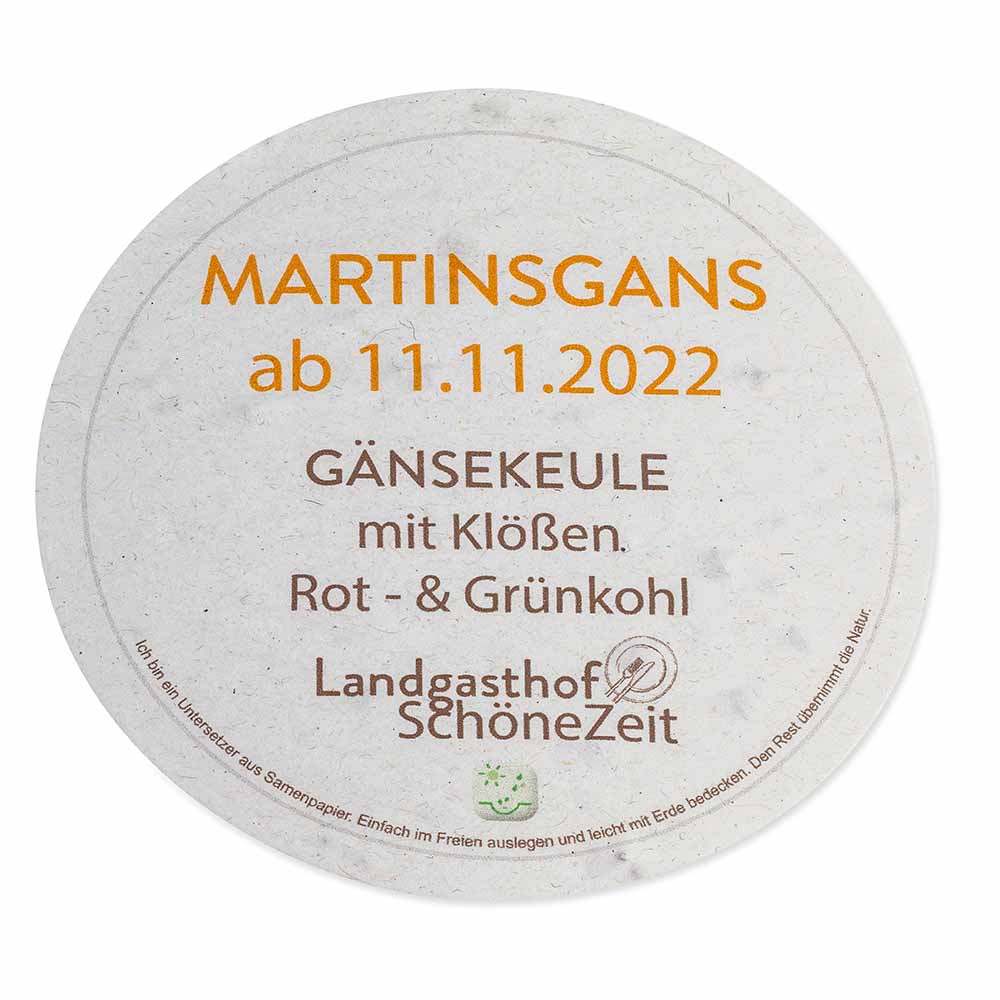 Samenpapier Bierdeckel