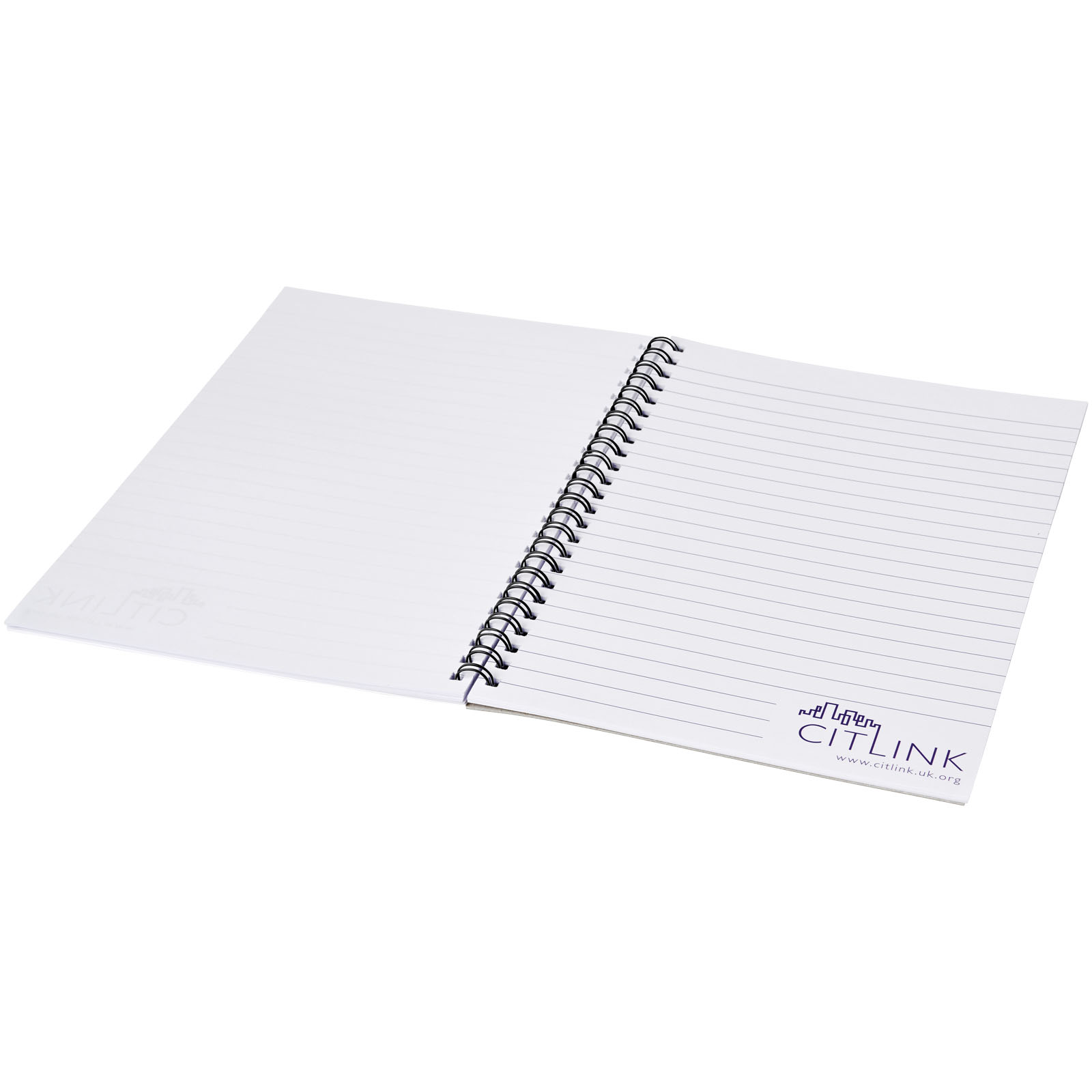 Desk-Mate® A4 Notizbuch mit Spiralbindung weiss, schwarz