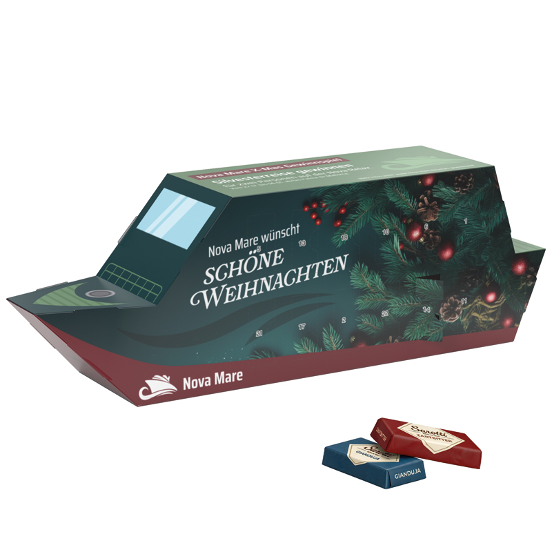Adventskalender Schiff, Lindt Schokotäfelchen
