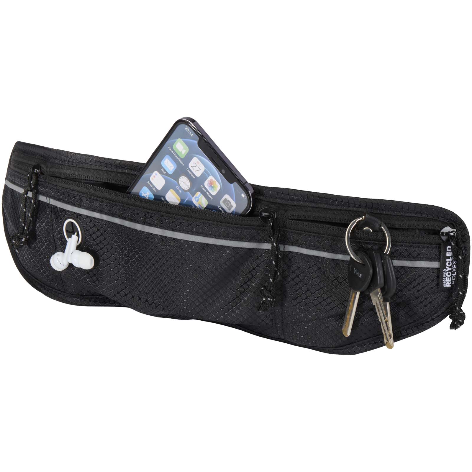 Varyon GRS-recycelte Gürteltasche zum Joggen schwarz