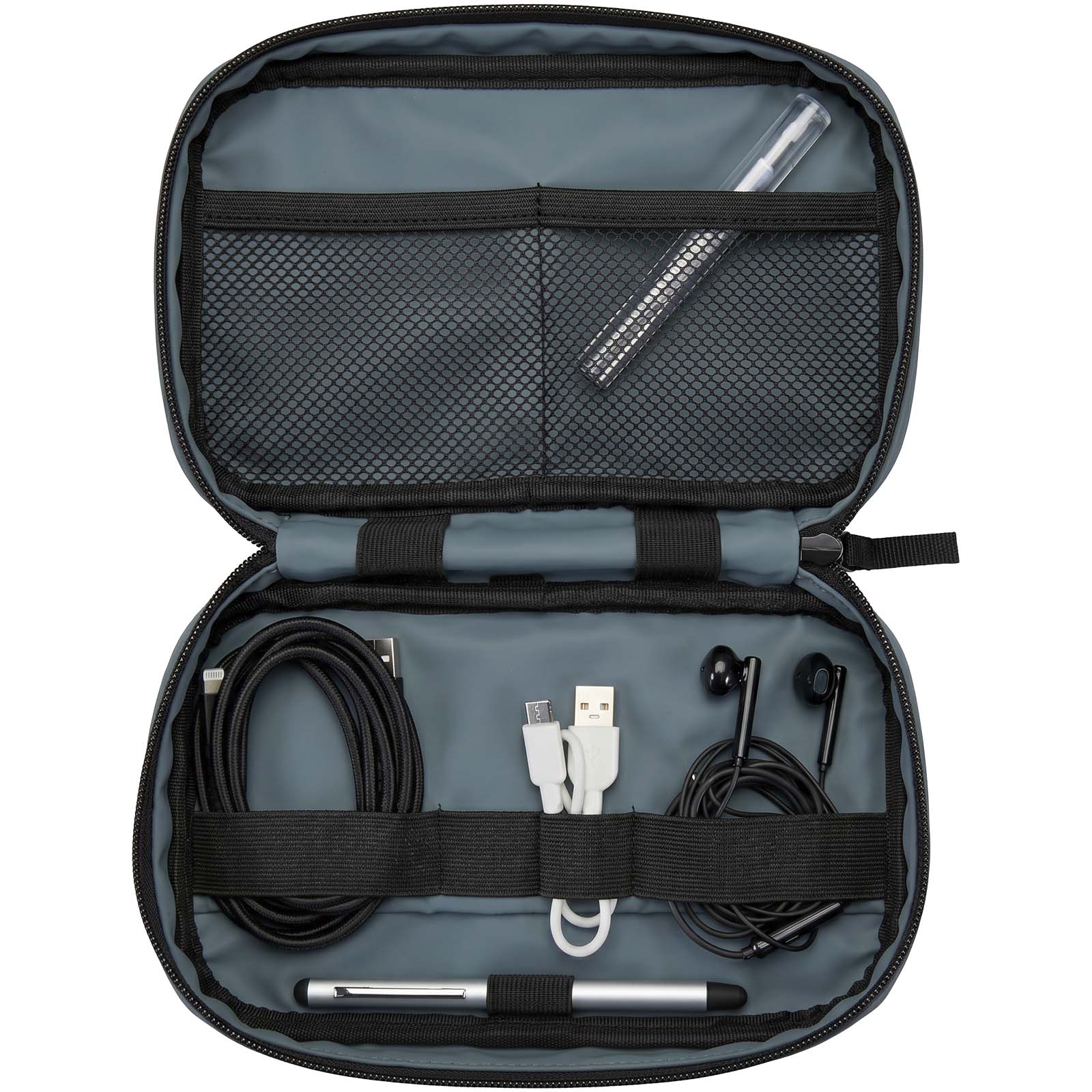 Resi Plus GRS recycelte Tech-Tasche 1L hale blau