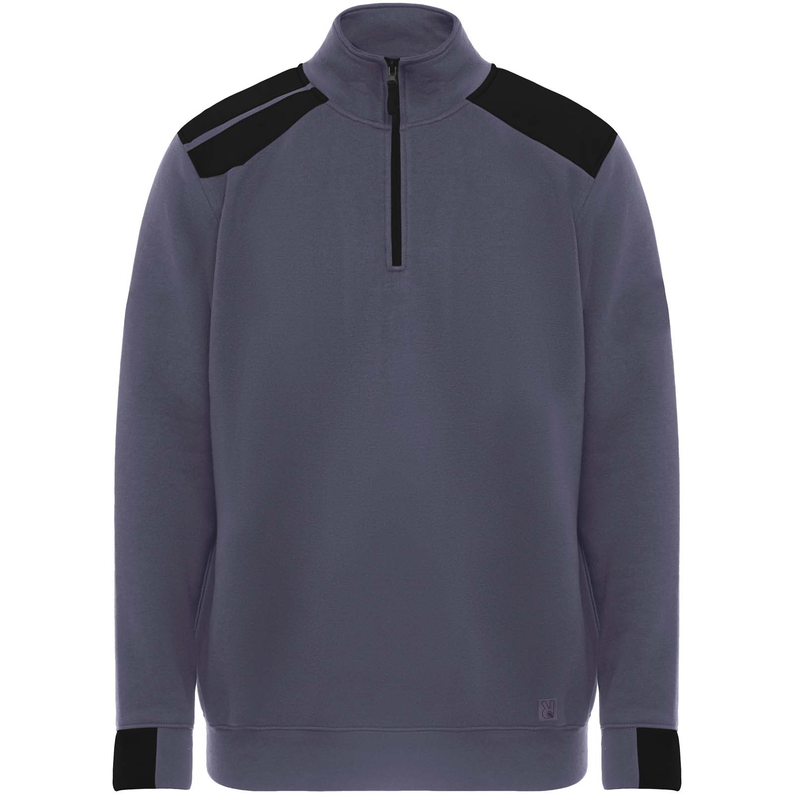 Maverick Pullover für Herren mit halbem Reißverschluss, 280 g/m2 blei, schwarz