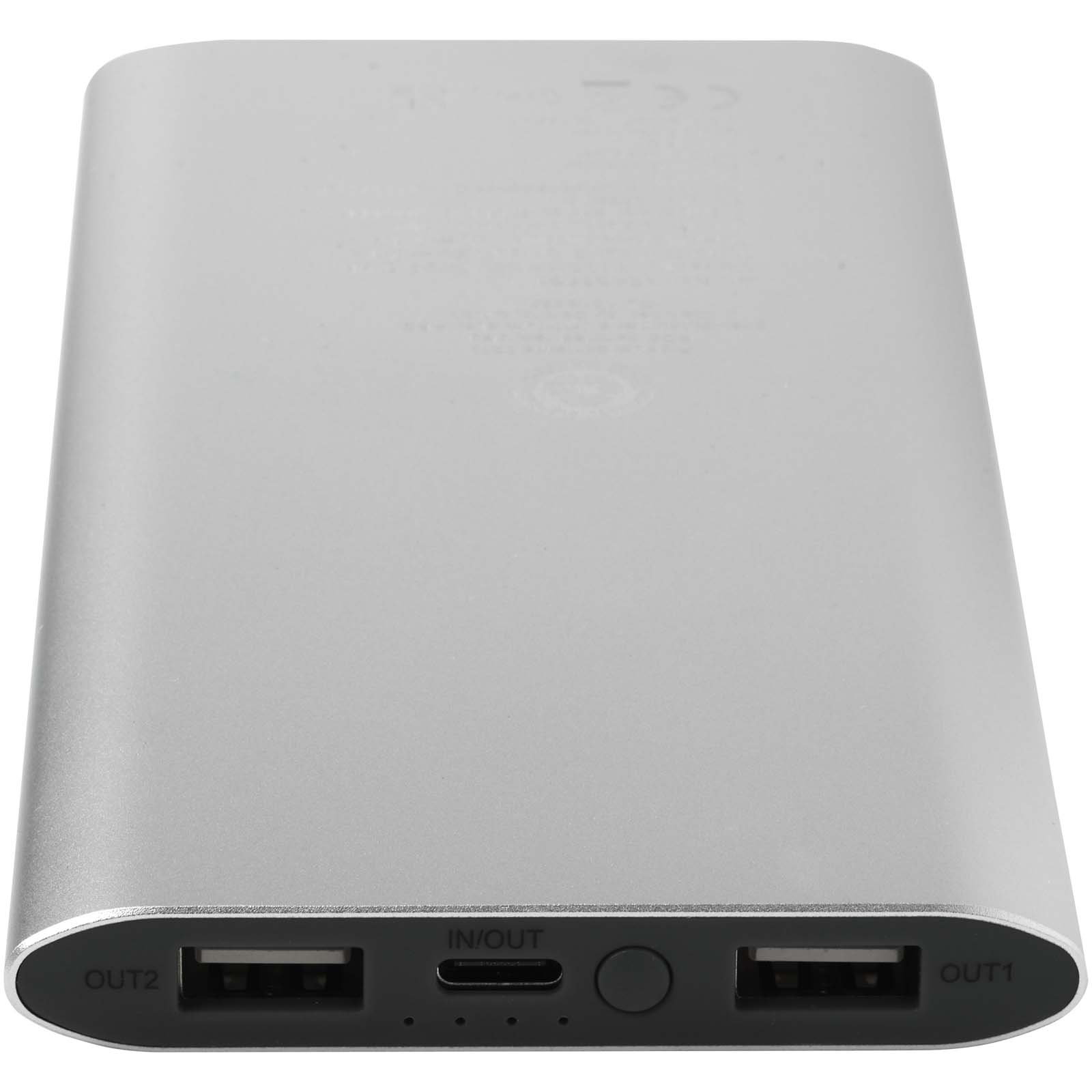 Juice 8000 mAh Typ-C kabellose Powerbank aus recyceltem Aluminium silber