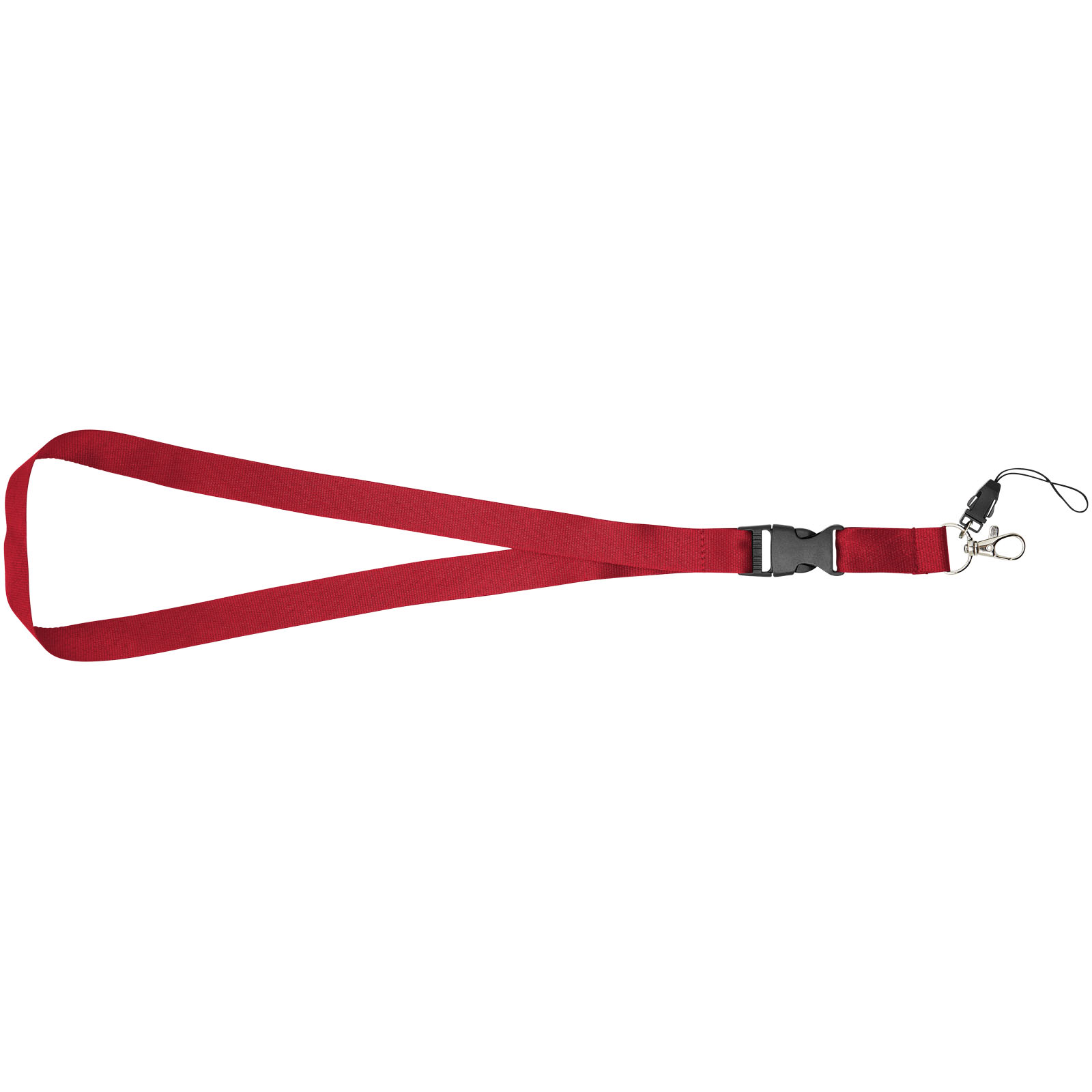 Sagan Lanyard mit abnehmbarer Schnalle und Handyband rot