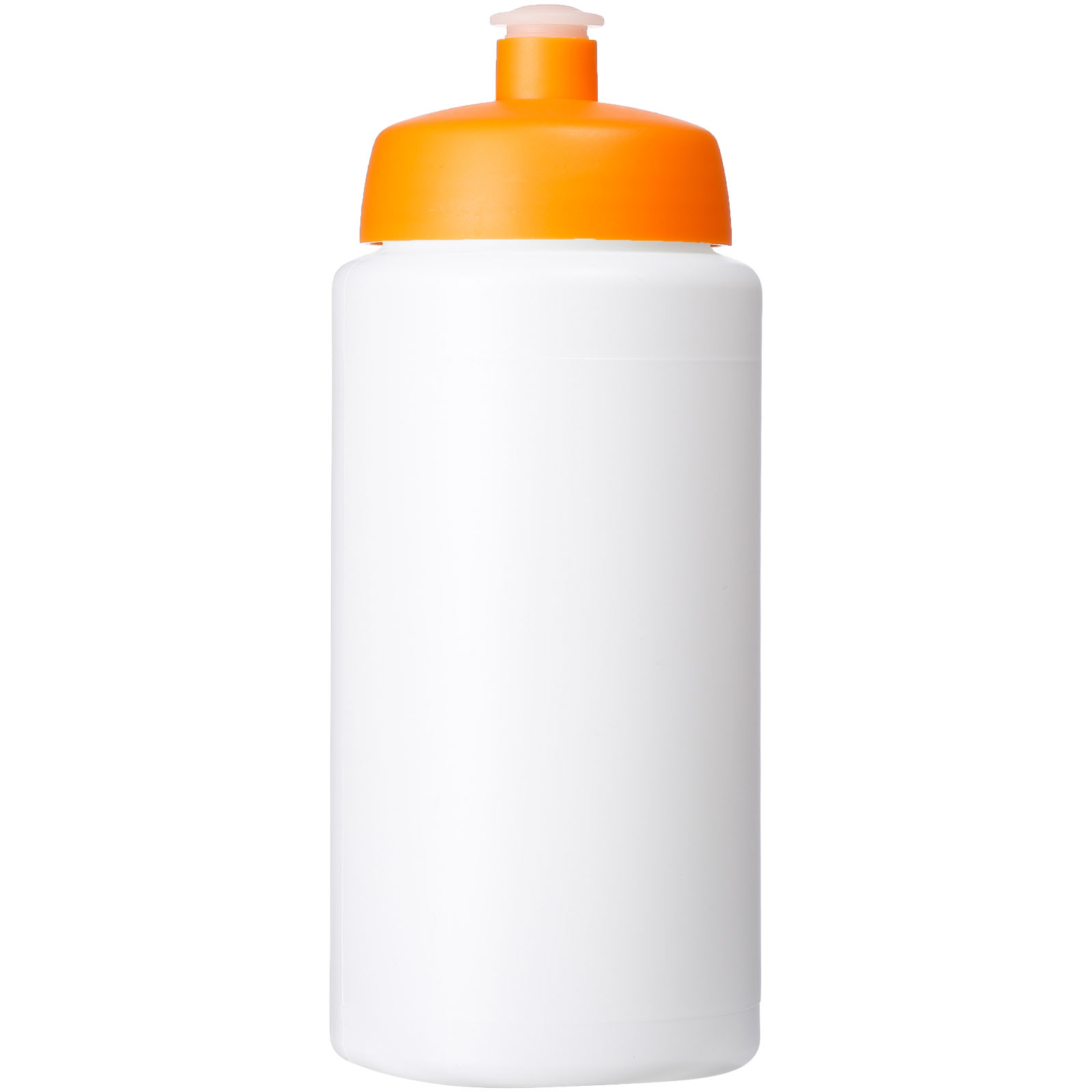 Baseline® Plus grip 500 ml Sportflasche mit Sportdeckel weiss, orange