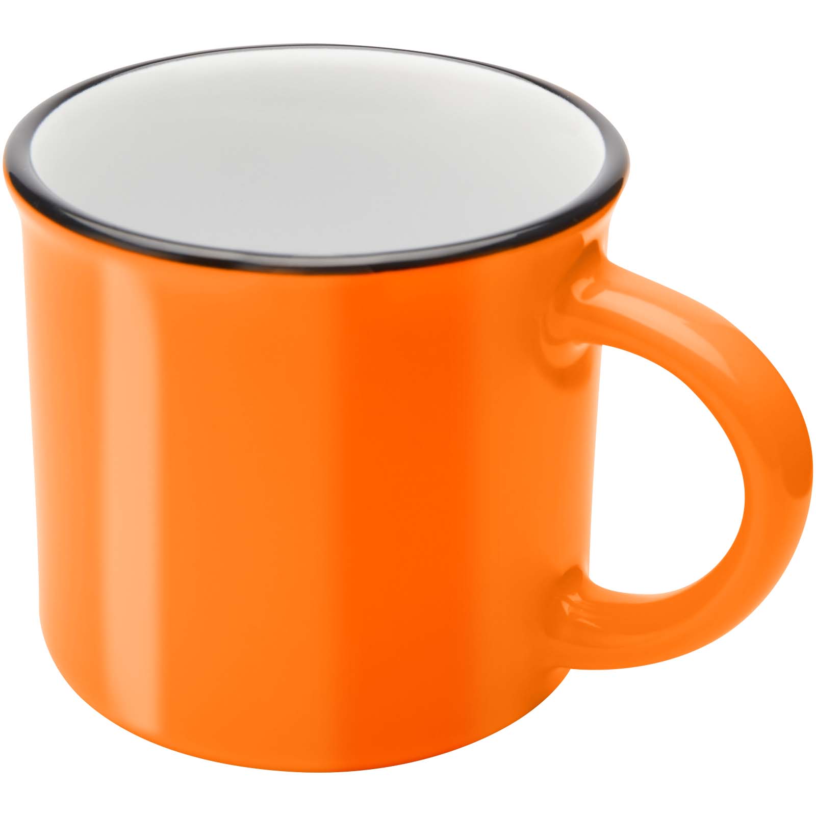 Bari Keramiktasse 240 ml mit glänzender Oberfläche orange