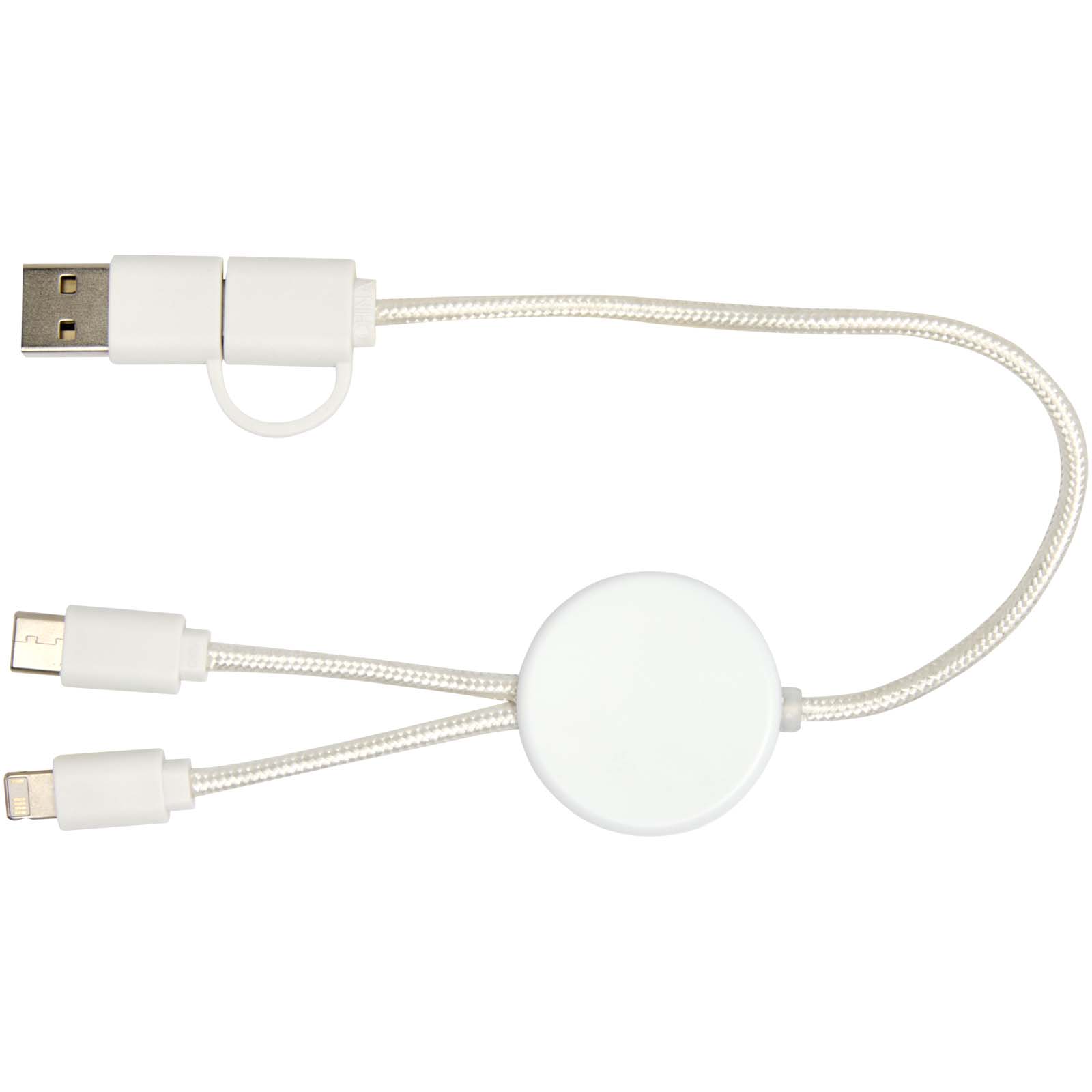 Citala 30 cm 5-in-1 Kabel aus recyceltem Kunststoff für Datenübertragung und 27W Schnellladung weiss