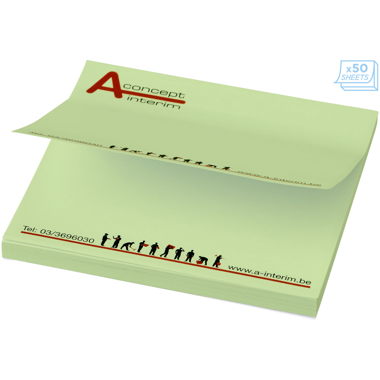 Sticky-Mate® Haftnotizen 75x75 mm mintgrün