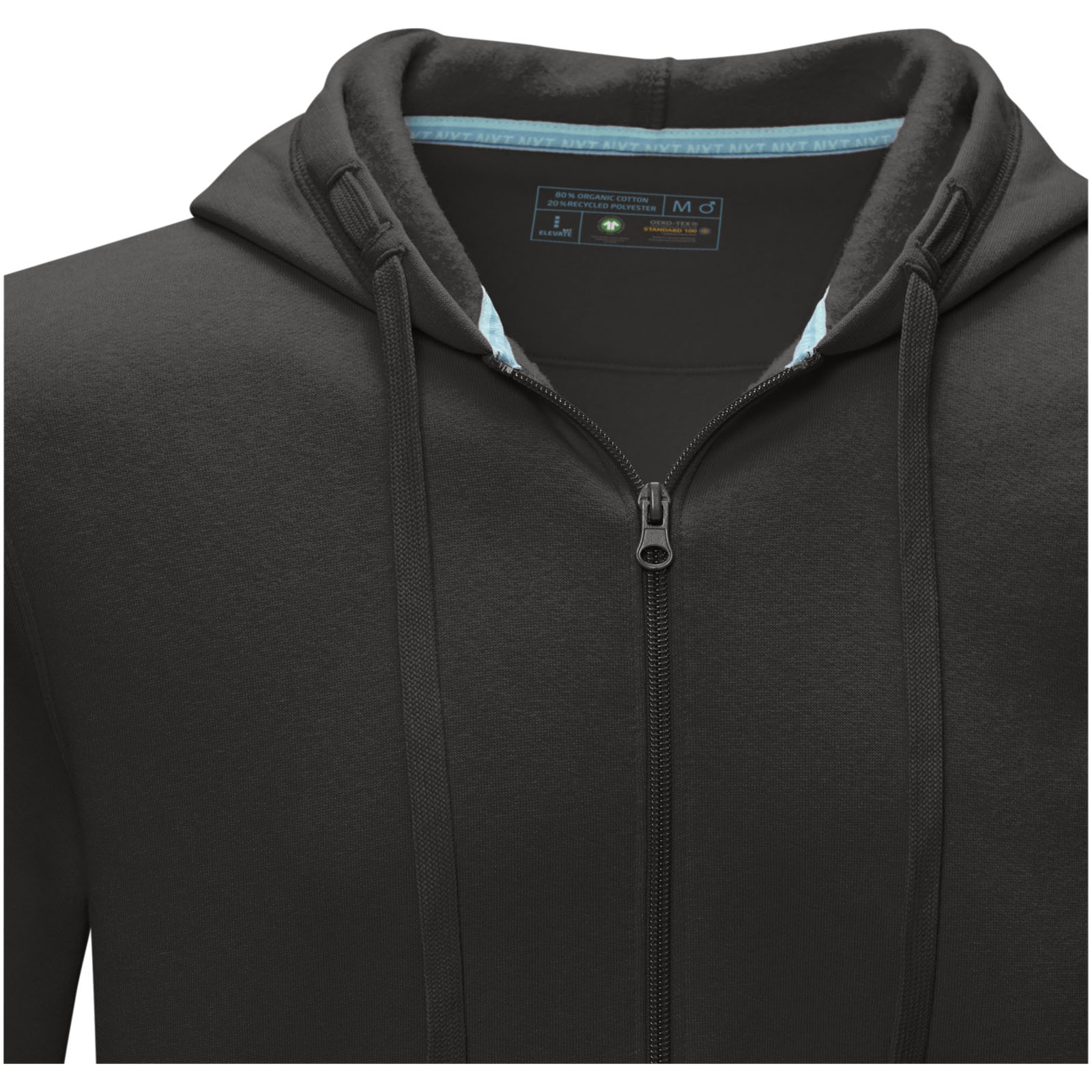 Ruby Hoodie mit durchgehendem Reißverschluss aus Bio-Material für Herren storm grey