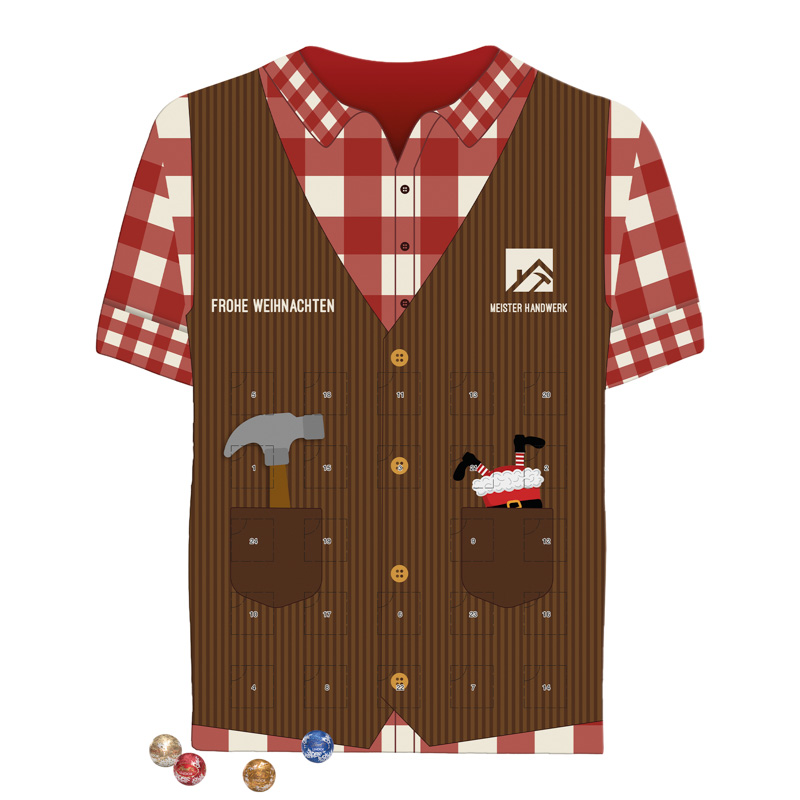 Shape Adventskalender Trikot, Sarotti Schokoladen-Täfelchen