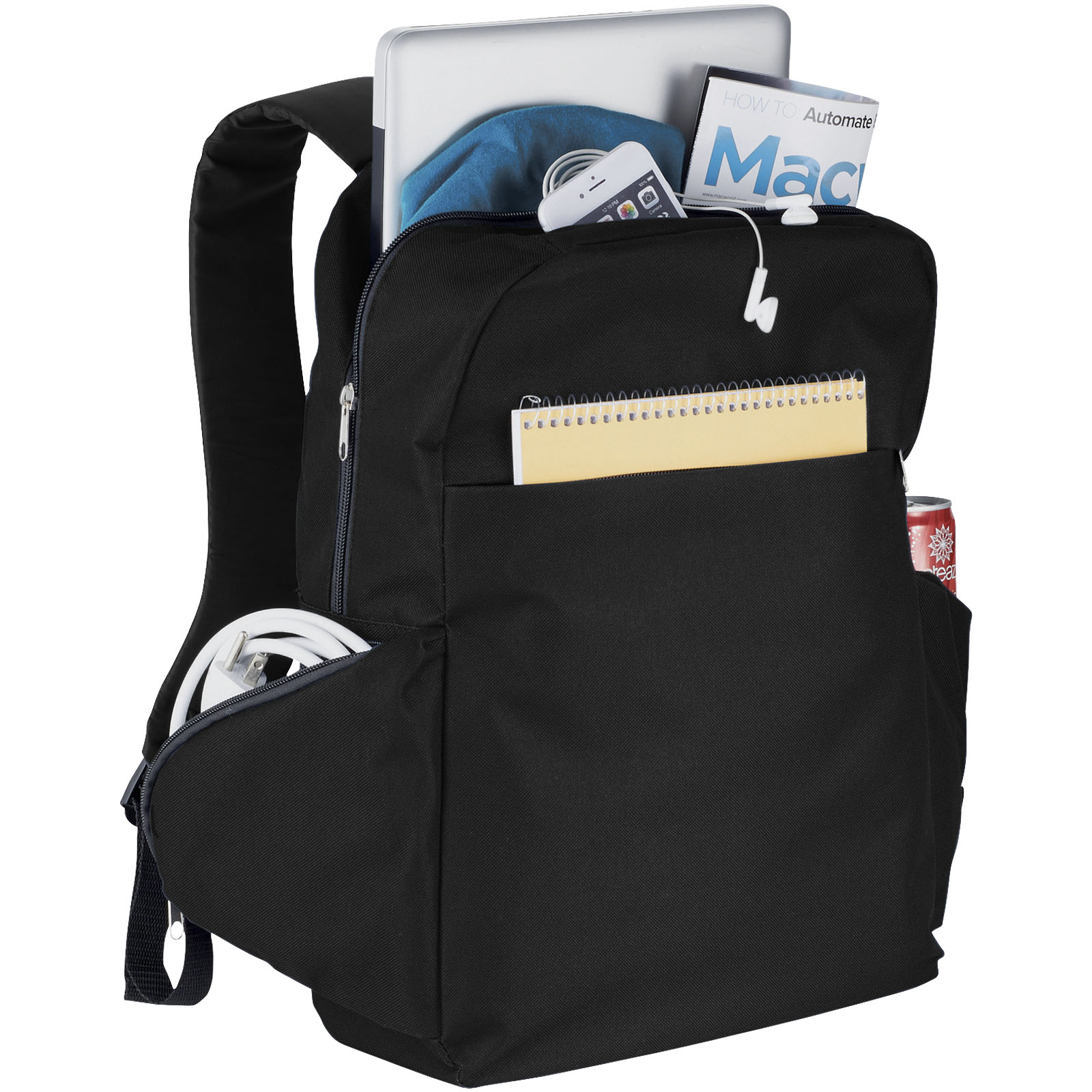 Slim 15" Laptop-Rucksack 15L schwarz