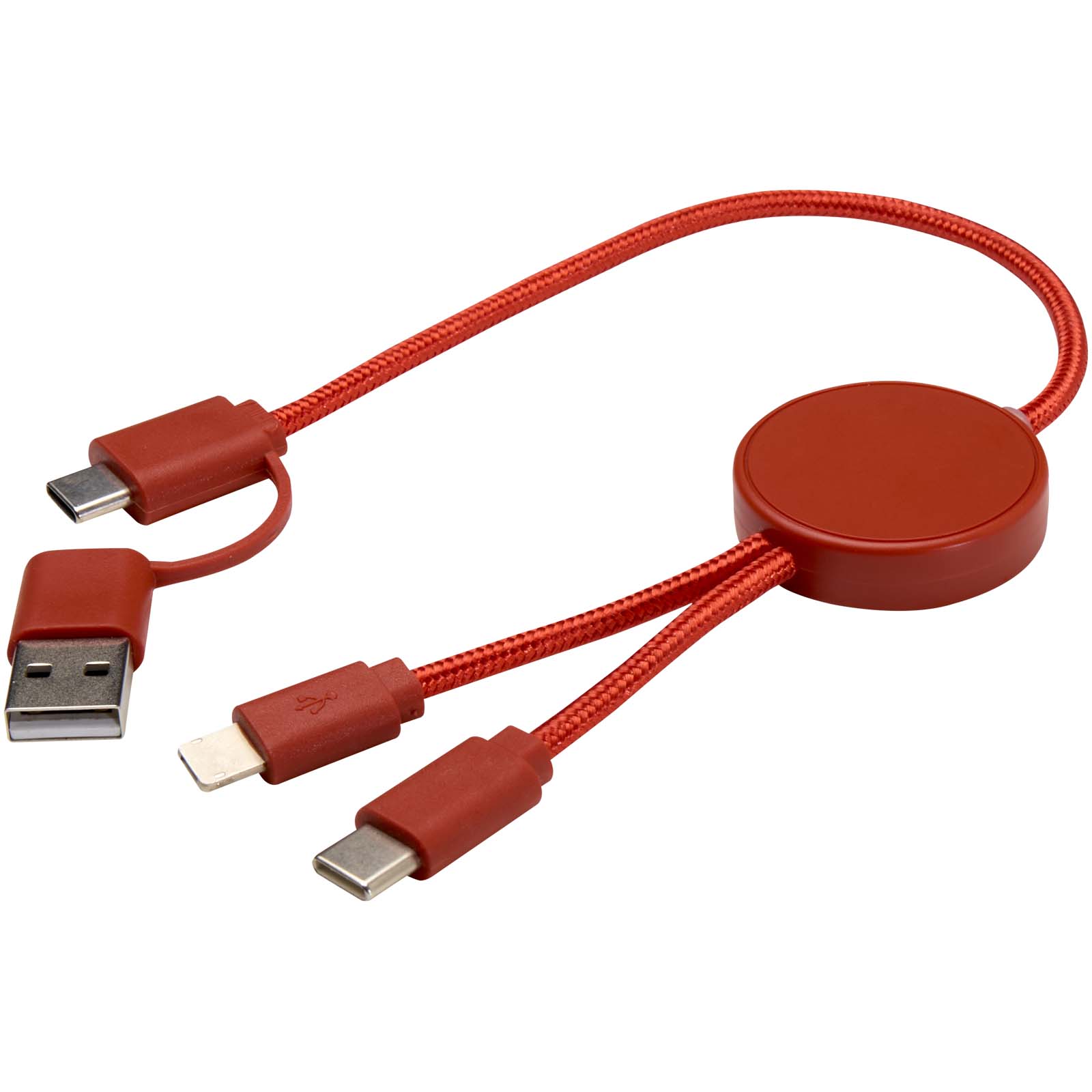 Citala 30 cm 5-in-1 Kabel aus recyceltem Kunststoff für Datenübertragung und 27W Schnellladung ziegelstein