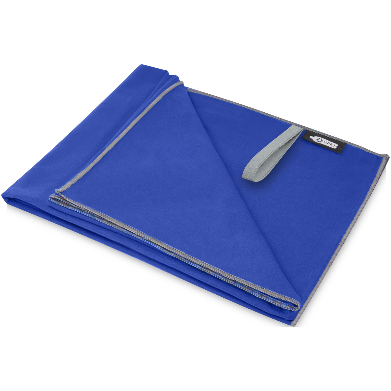 Pieter ultraleichtes und schnell trocknendes Handtuch aus rPET 130 x 80 cm processblau