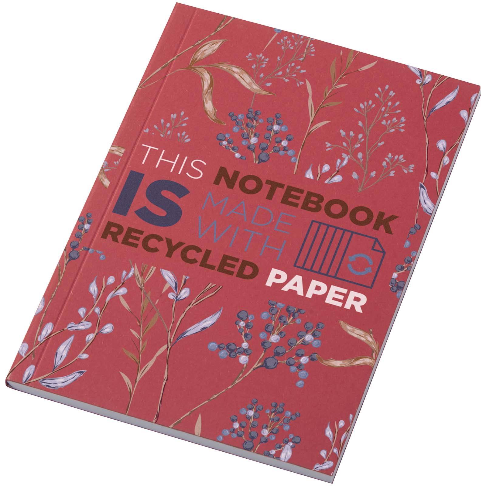 Novella Austen Colours A6 Softcover Notizbuch aus Recyclingmaterial – 50 Blatt rot
