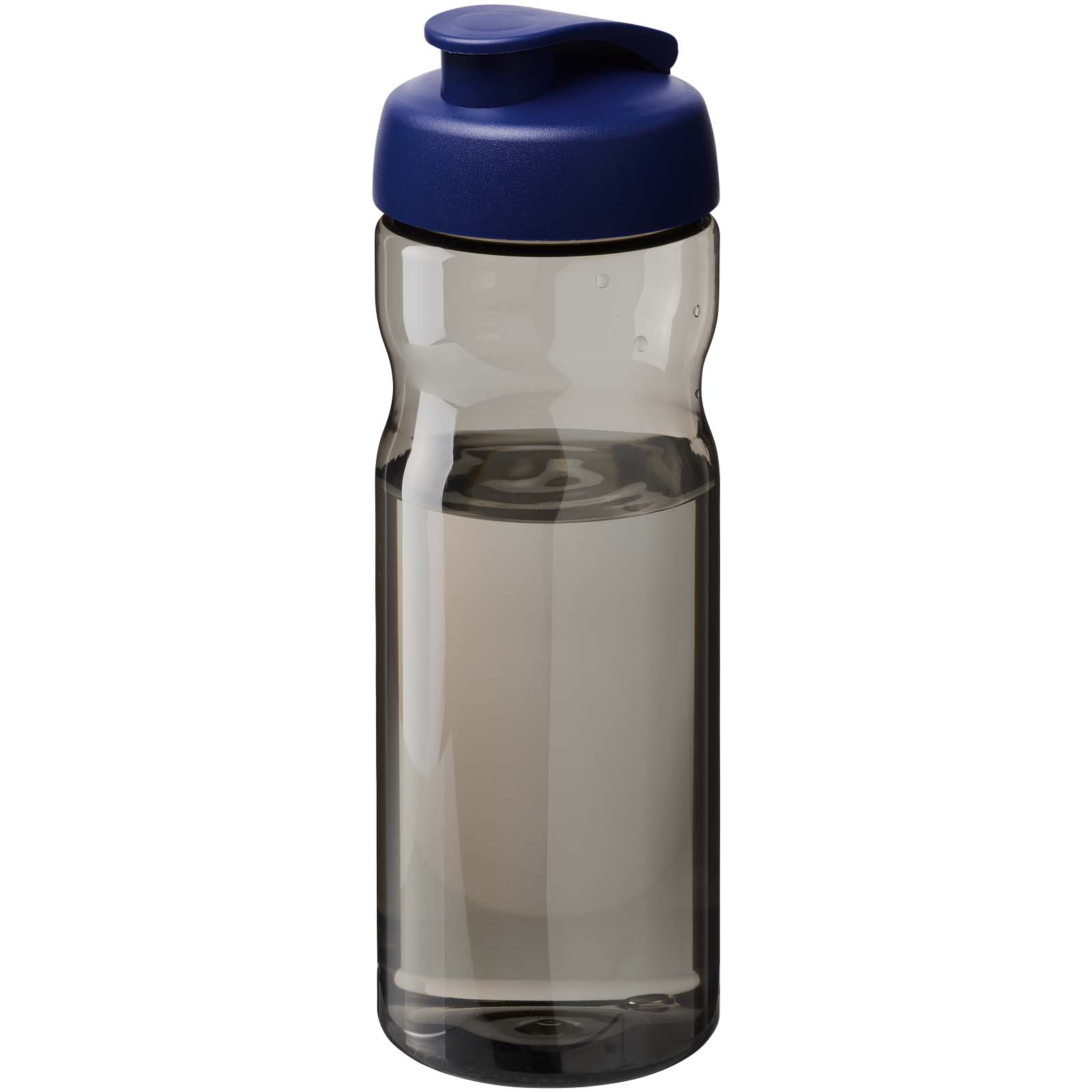 H2O Active® Eco POP Base 650 ml Sportflasche mit Klappdeckel kohle, blau
