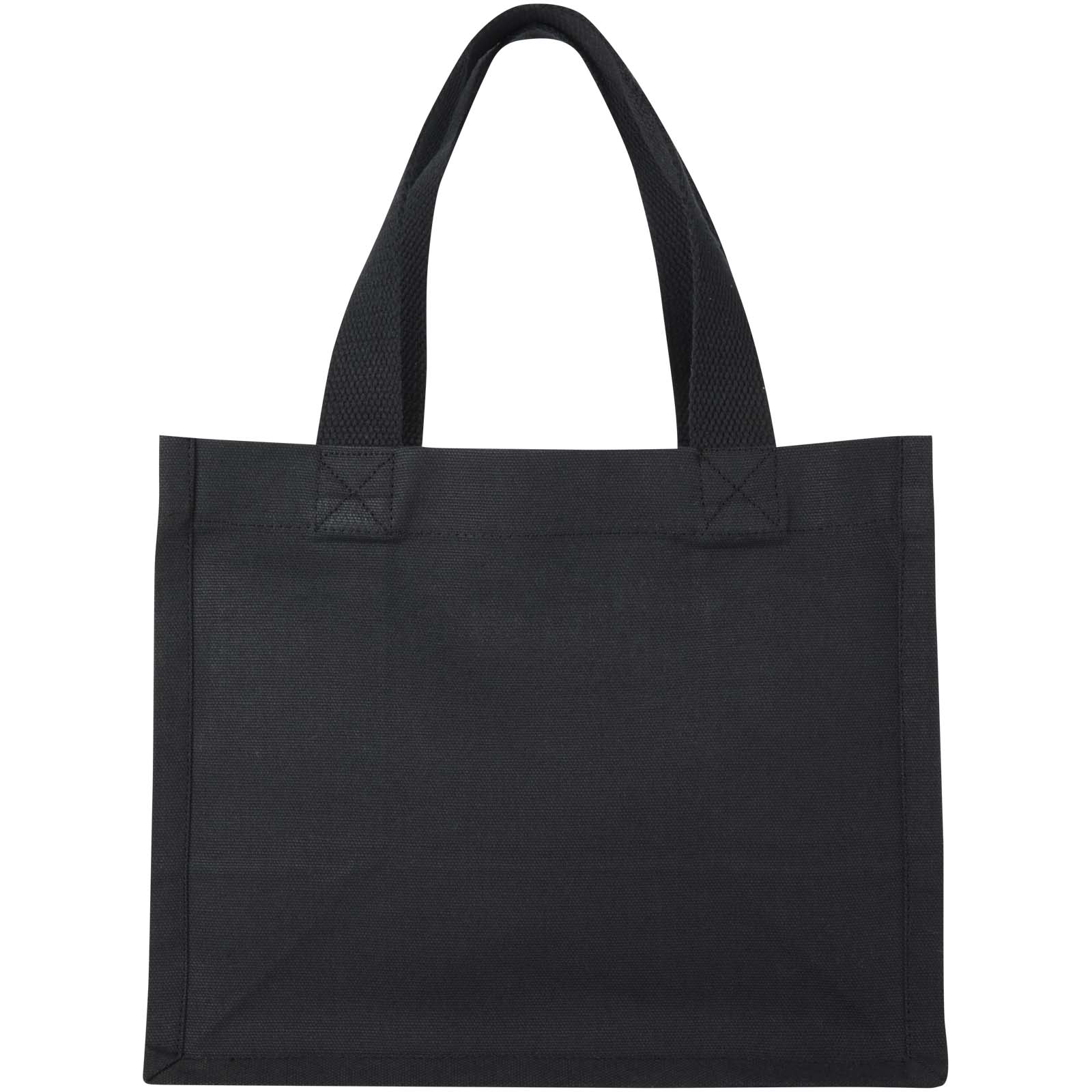 Odessa Mini-Tragetasche mit Bodenfalte aus 220 g/m² GRS Recyclingbaumwolle 9L schwarz