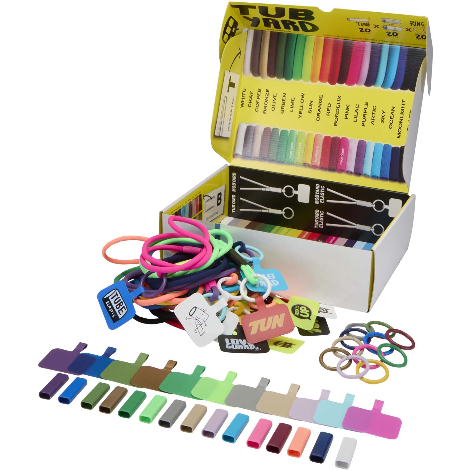 Musterbox mit Tubyard Lanyards weiss