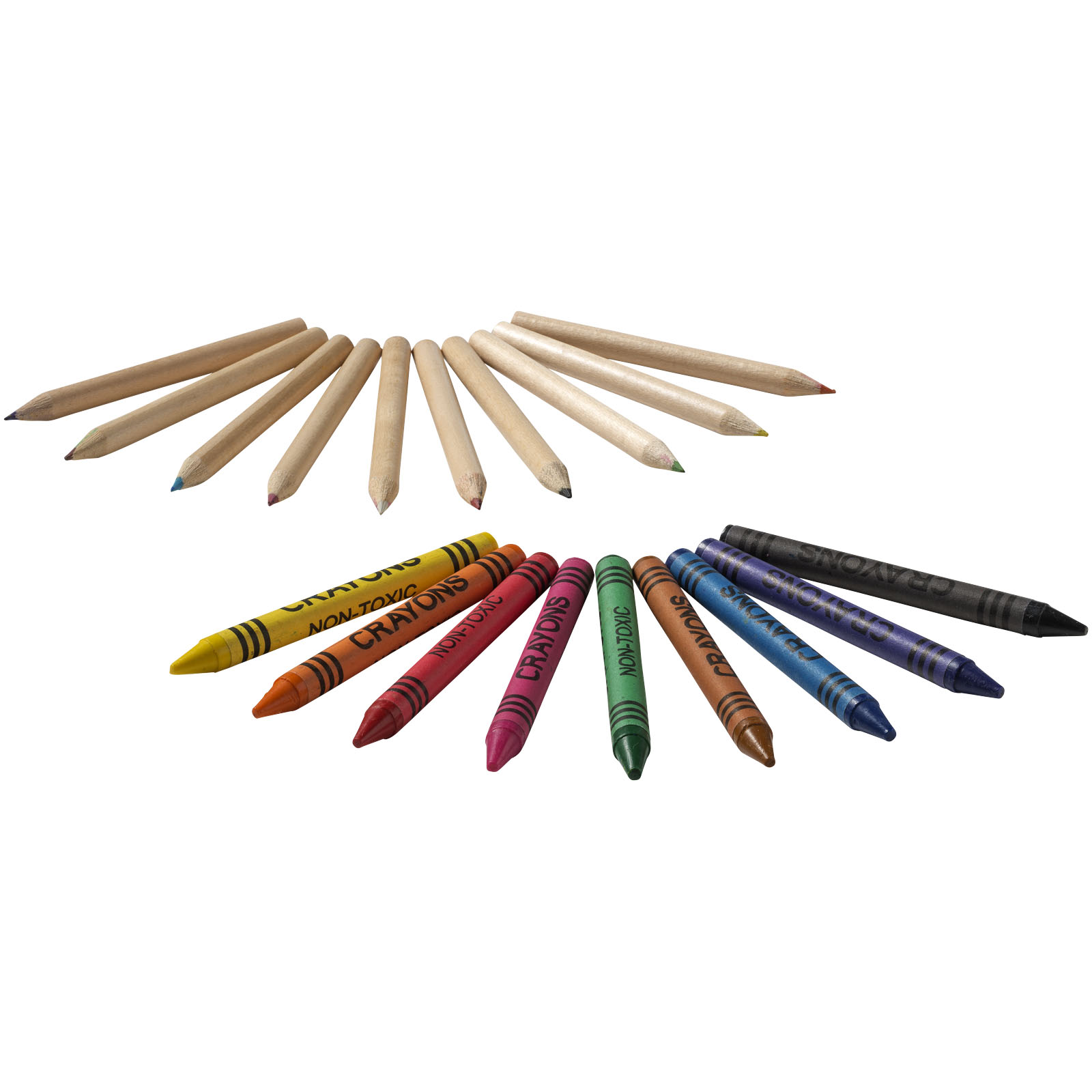 Lucky 19-teiliges Waxmal- und Buntstifte Set natur
