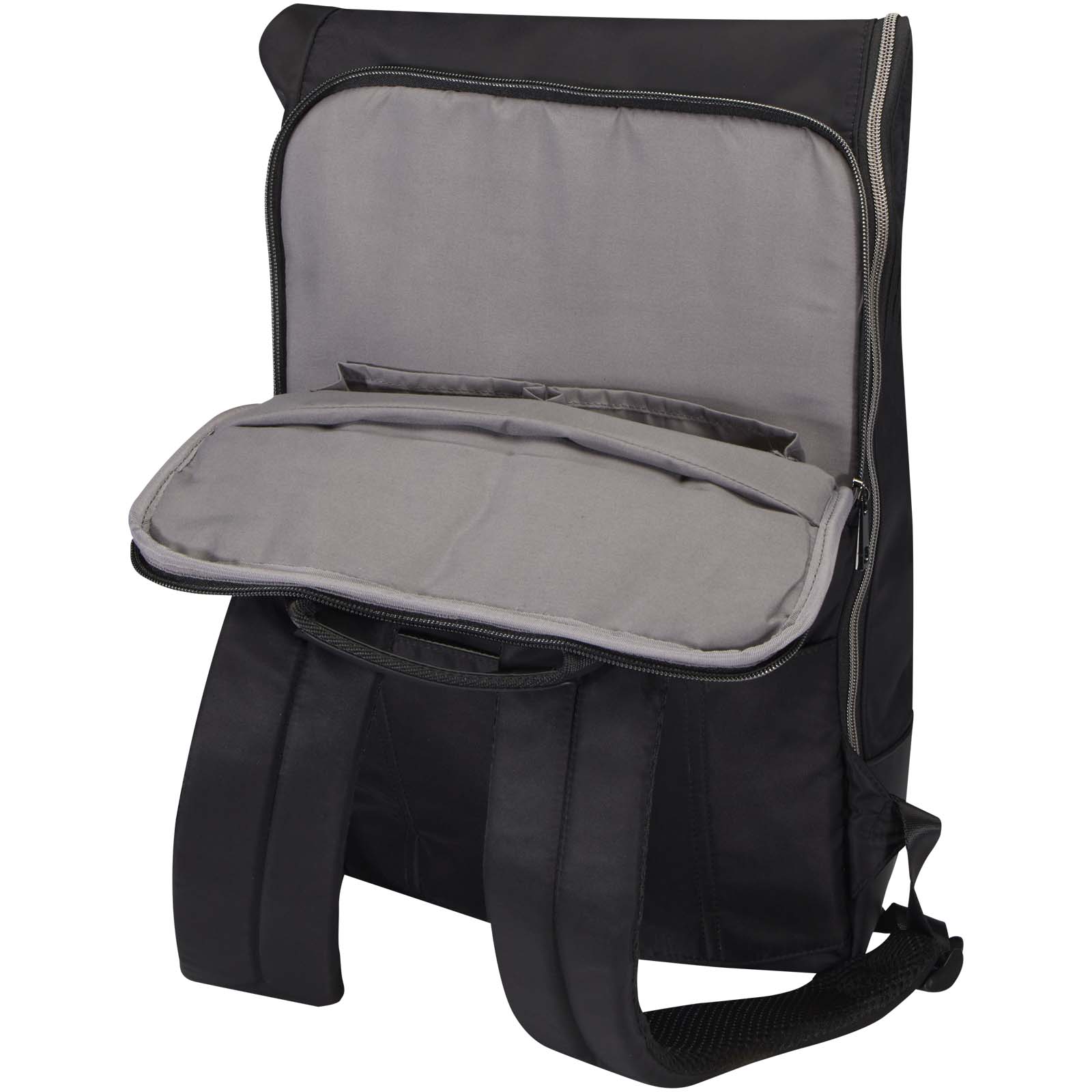 Rhine 15" Rolltop-Rucksack aus recyceltem GRS-Material 18 L schwarz