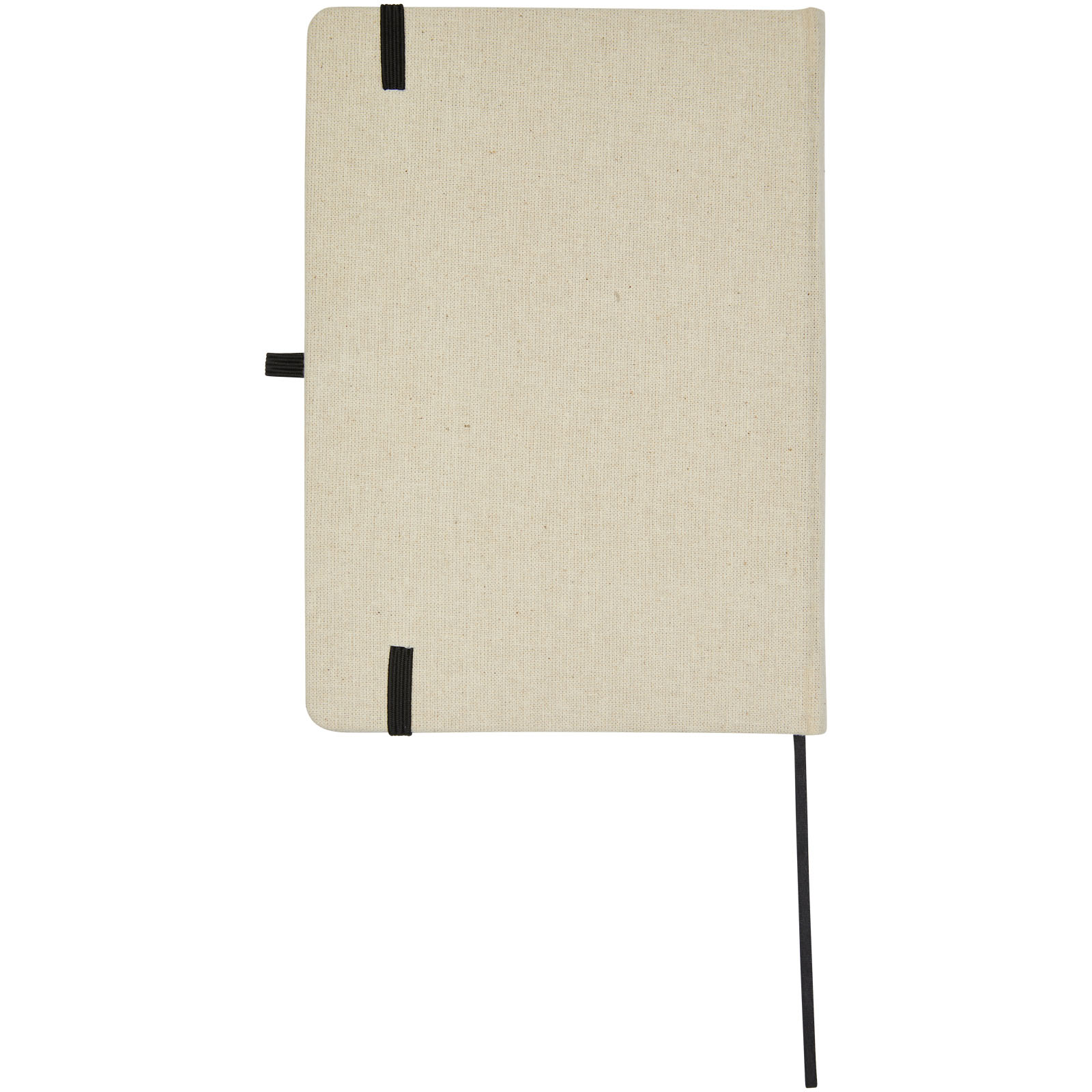 Tutico Hard Cover Notizbuch aus Bio Baumwolle natur, schwarz