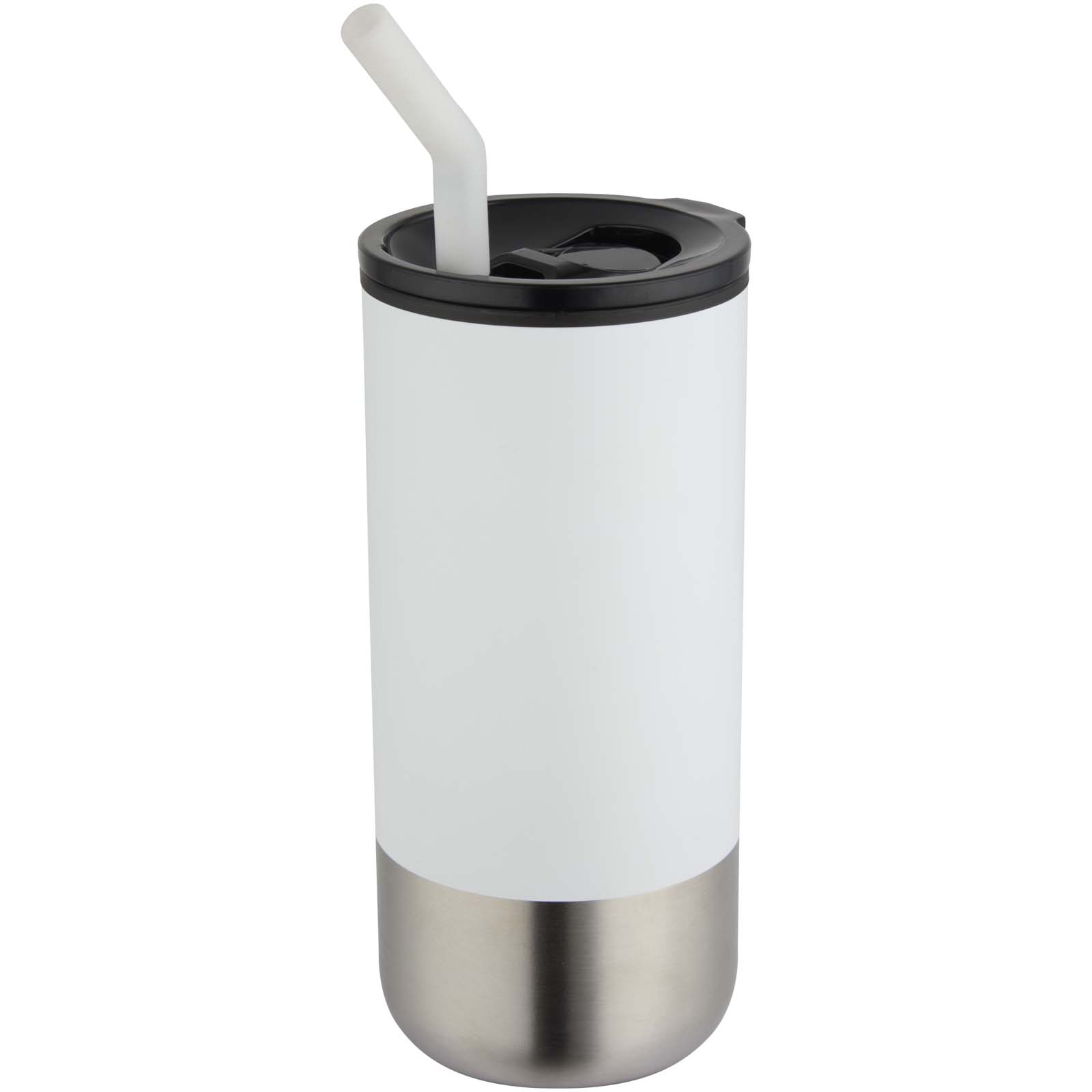 Grayson 480 ml RCS recycelter Isolierbecher mit Trinkhalm weiss