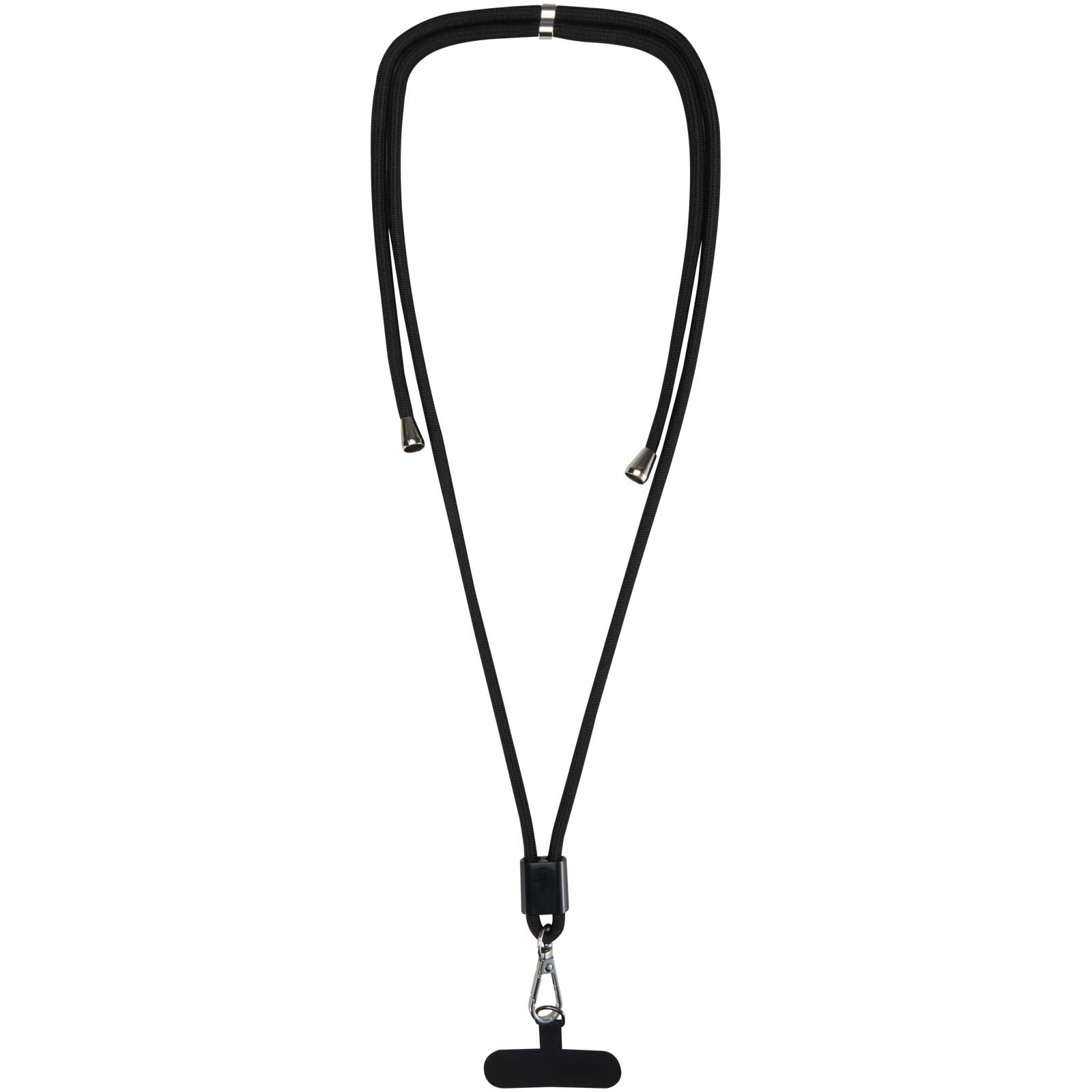 Vega verstellbares, recyceltes Smartphone Lanyard schwarz