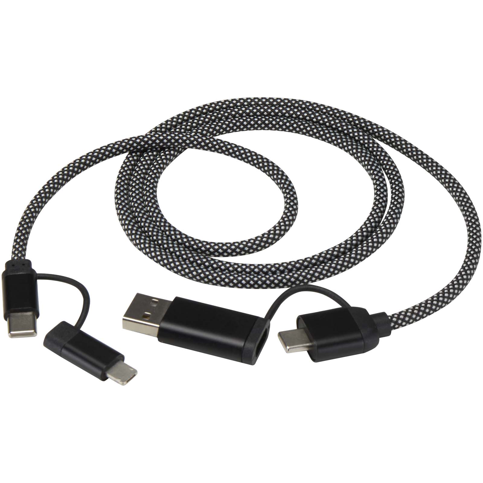 SMART 65 W, 100 cm, RCS-zertifiziertes magnetisches 5-in-1-Ladekabel schwarz