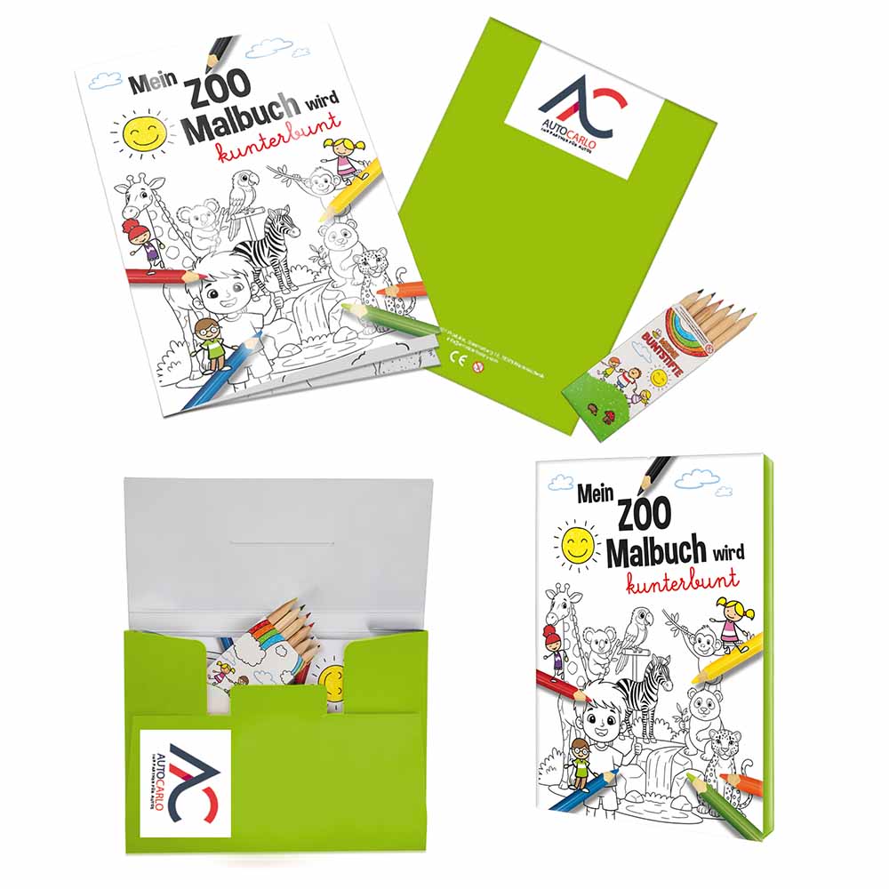 Malbuch / Mal-Set A6 - Zoo