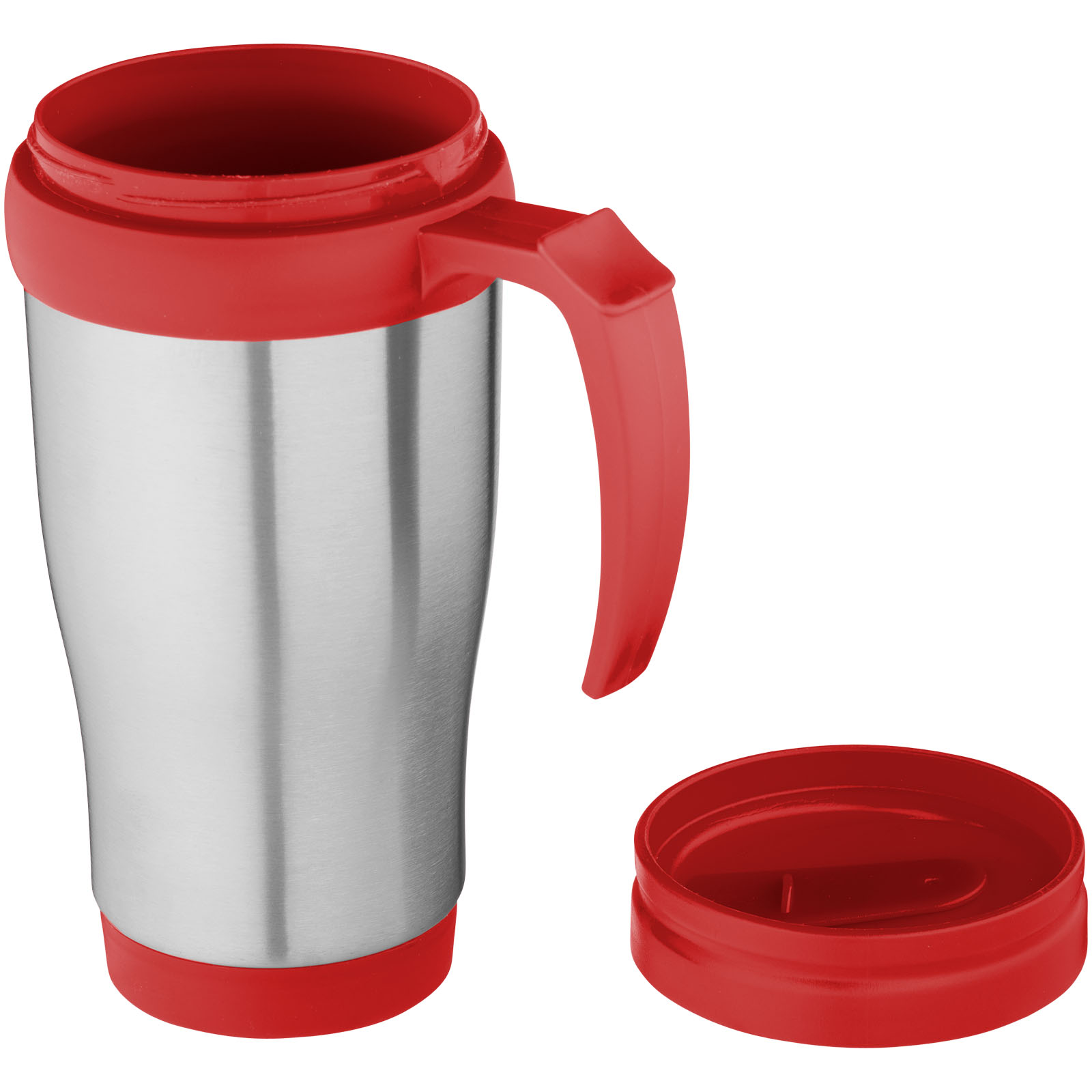 Sanibel 400 ml Isolierbecher silber, rot