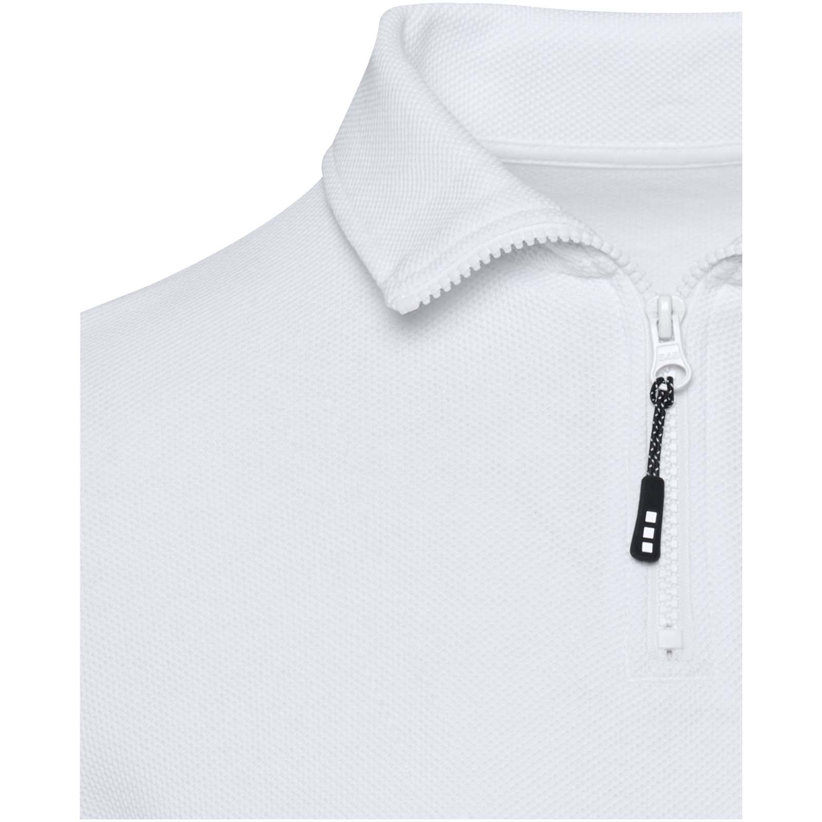 Apollo 245 g/m² Langarm Poloshirt Unisex mit Reißverschluss weiss