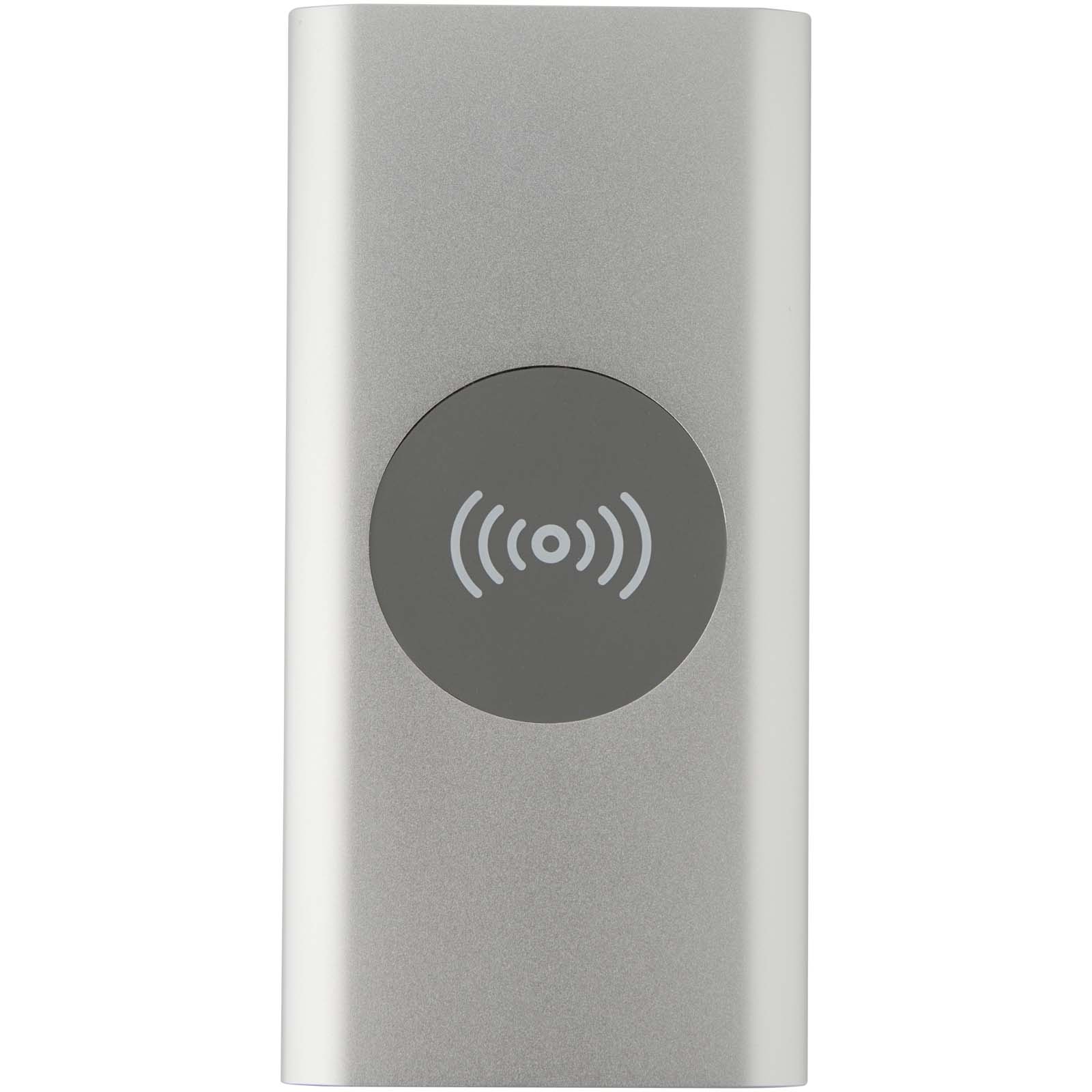 Juice 8000 mAh Typ-C kabellose Powerbank aus recyceltem Aluminium silber