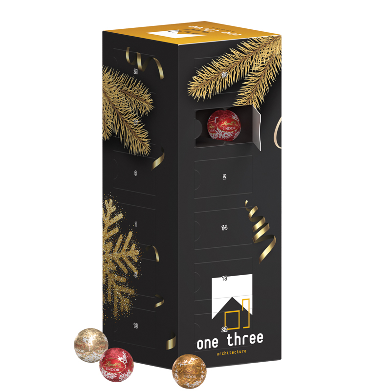 Minikugel Tower Adventskalender, LINDOR Lindt Mini Kugeln