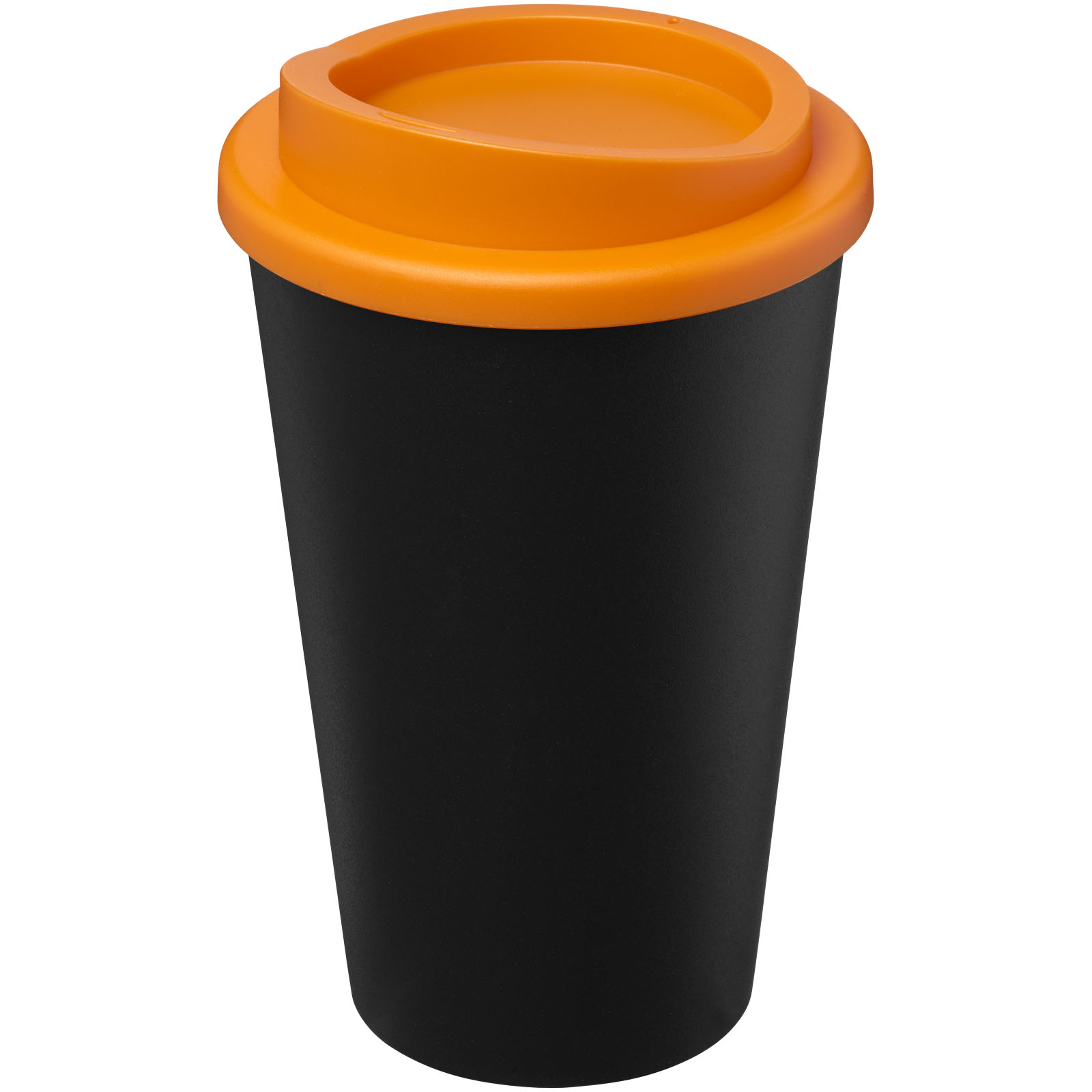 Americano® Eco 350 ml recycelter Becher schwarz, orange