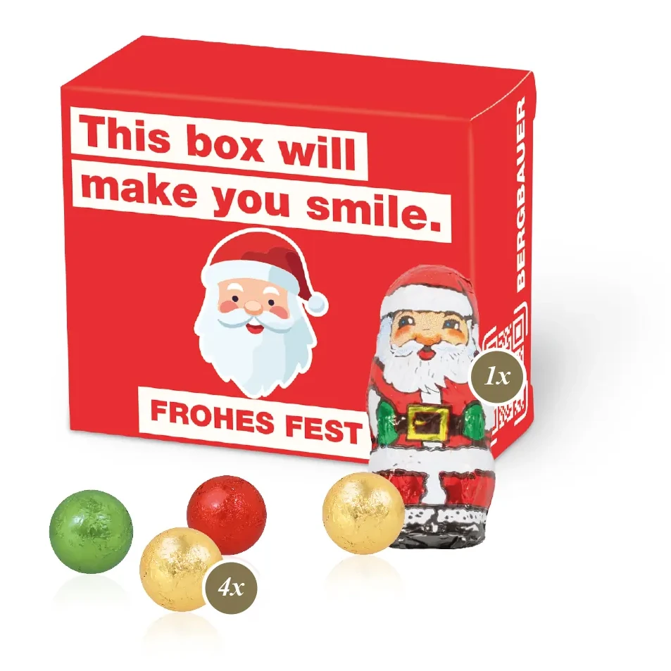 Santa Werbebox mit Fairtrade® Schokolade