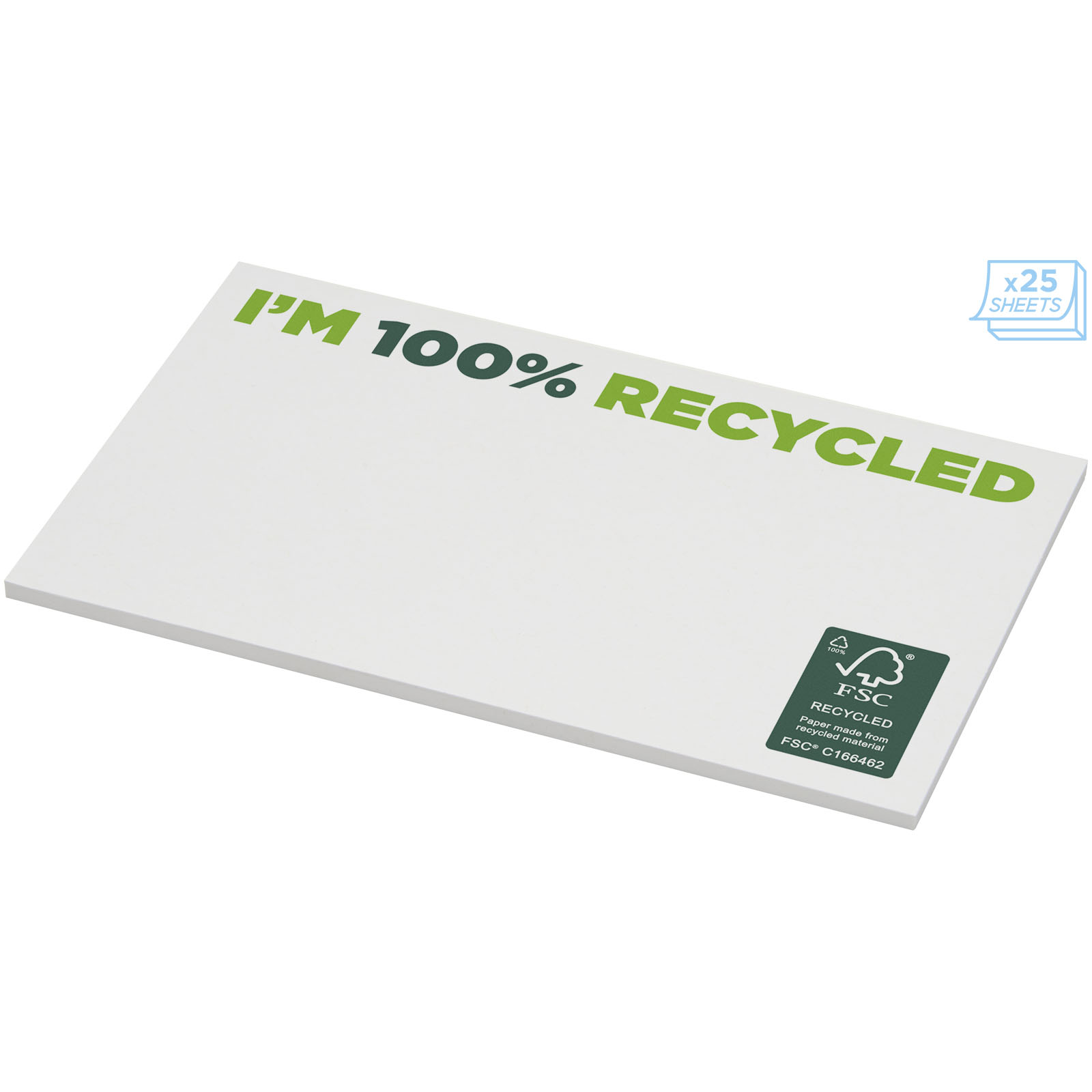 Sticky-Mate® recycelte Haftnotizen 127 x 75 mm weiss
