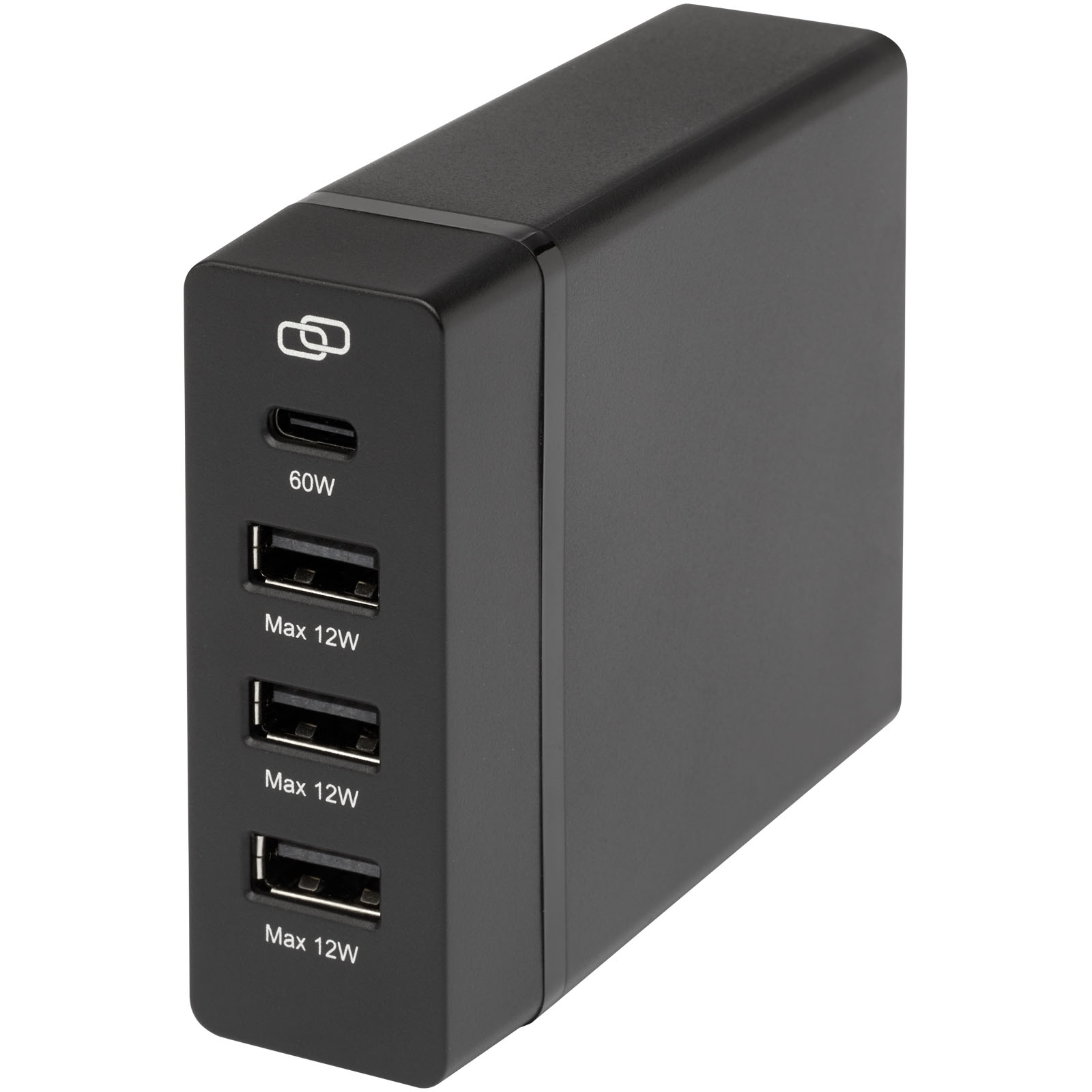 ADAPT PD-Powerstation aus recyceltem Kunststoff, 72W schwarz