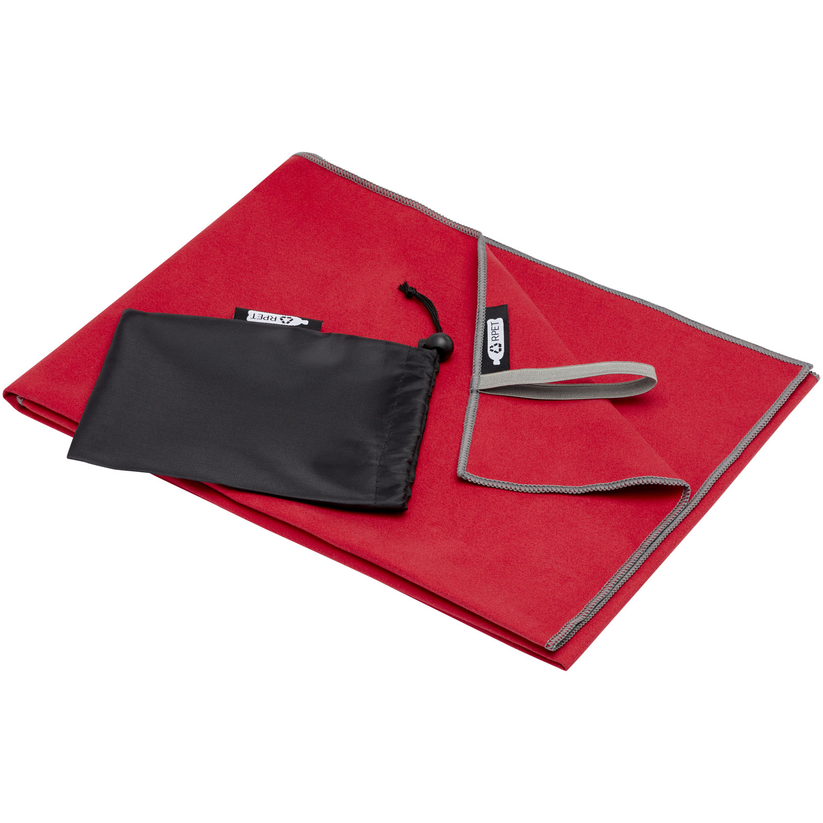 Pieter ultraleichtes und schnell trocknendes GRS Handtuch 50 × 100 cm rot
