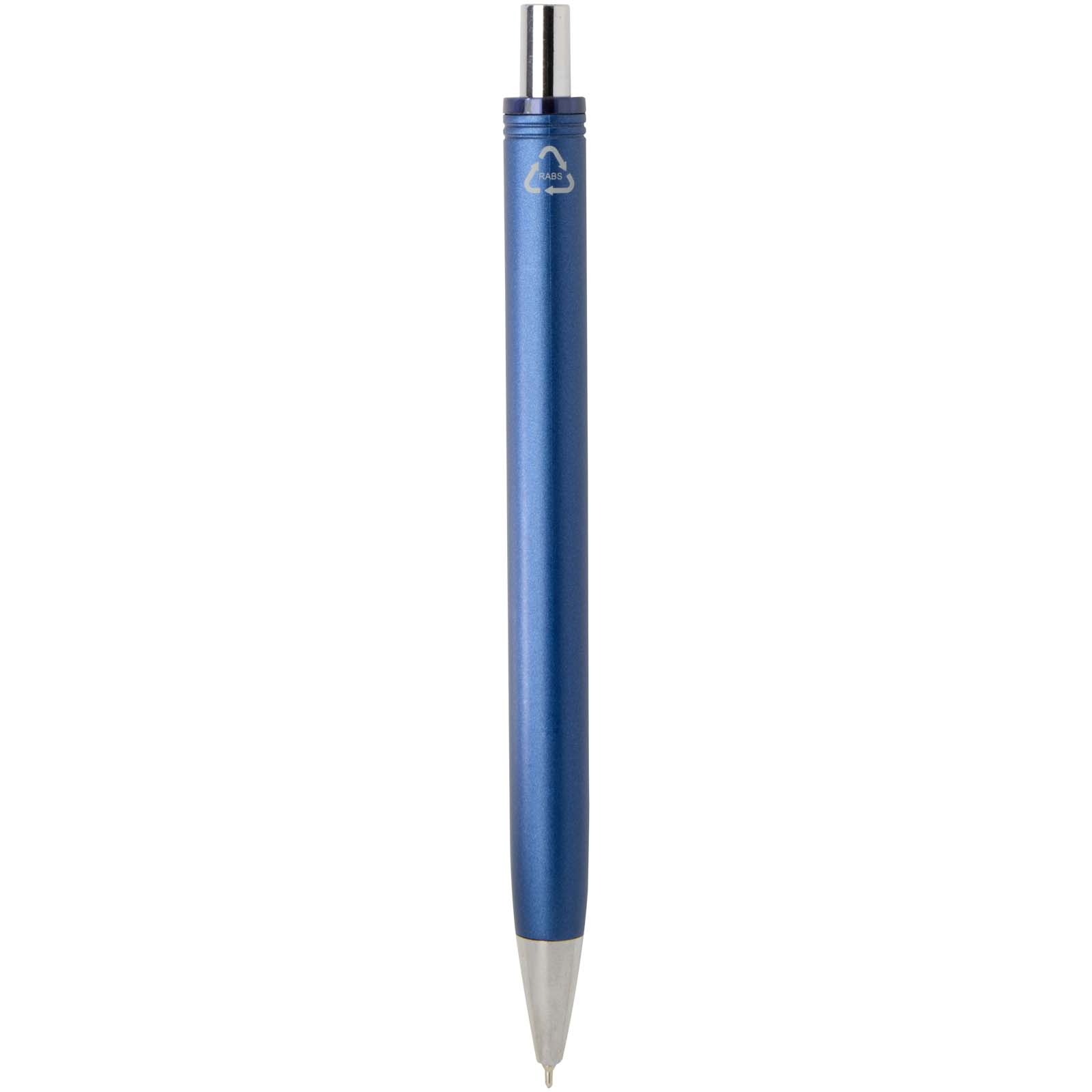 Feld RCS recycelter Kugelschreiber mit Metallic-Finish (schwarze Mine) navy