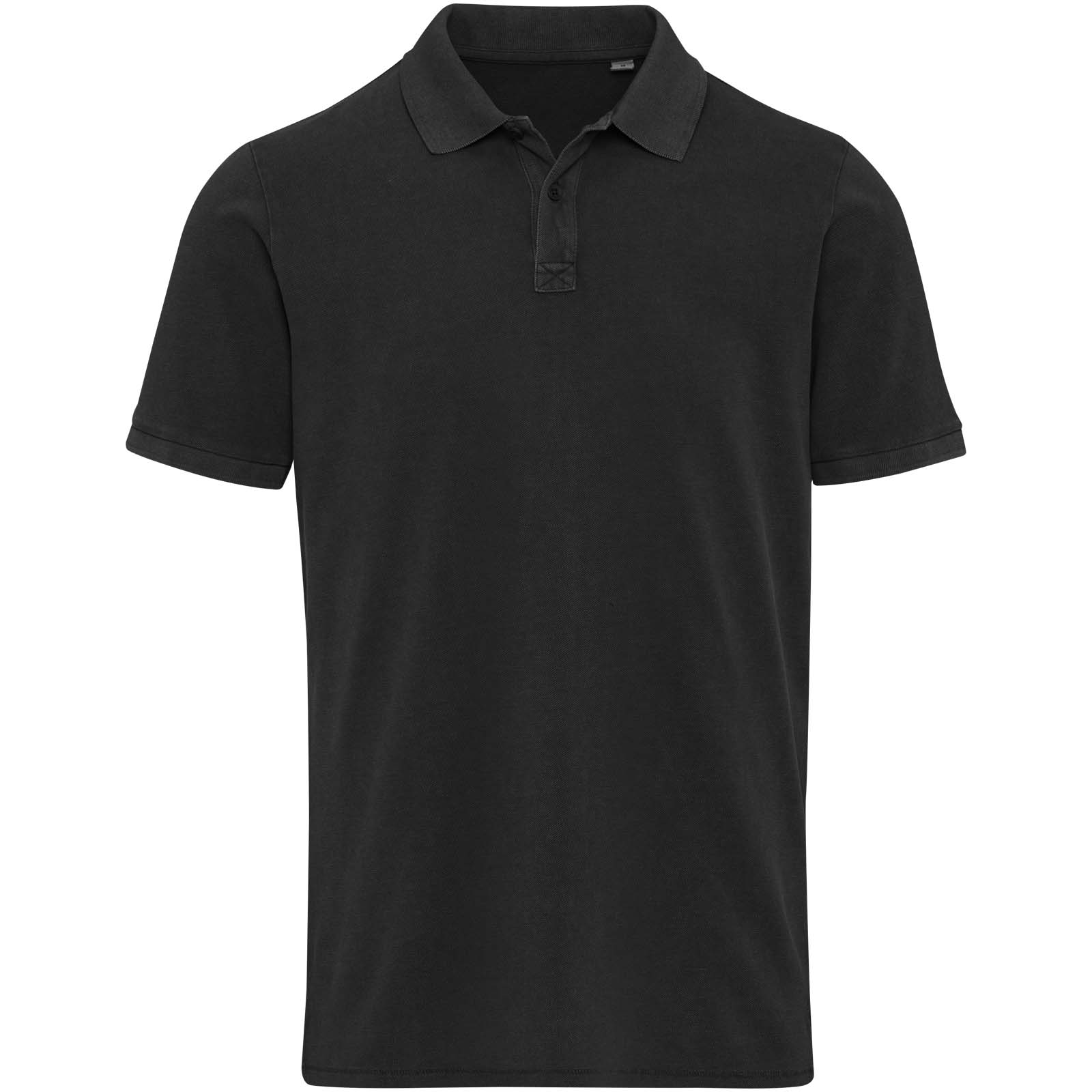 Calgary Poloshirt für Herren im Washed Look, 200 g/m2 schwarz