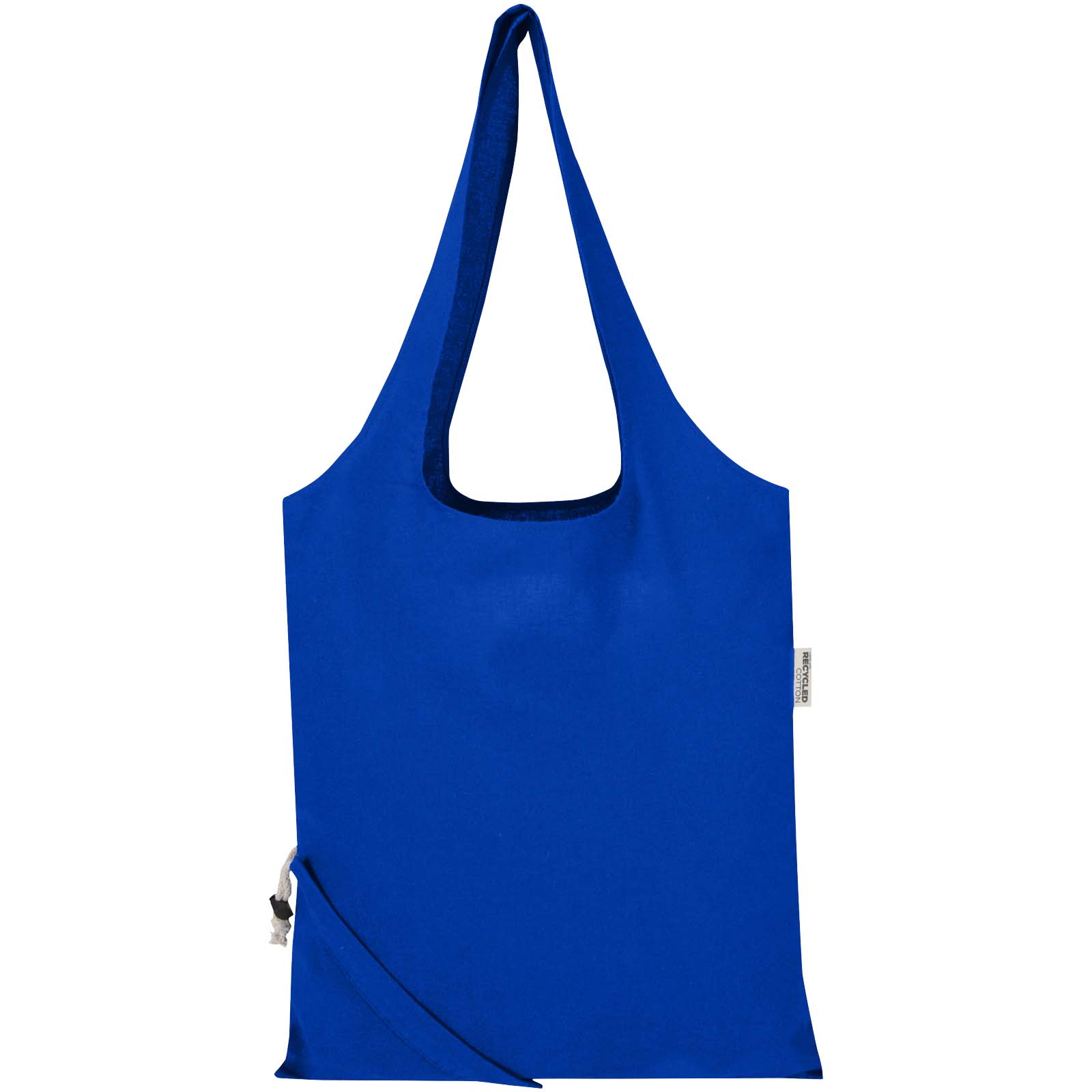 Madras Blend 140 g/m², GRS-zertifizierte, faltbare Baumwoll Tragetasche, 7 l royalblau