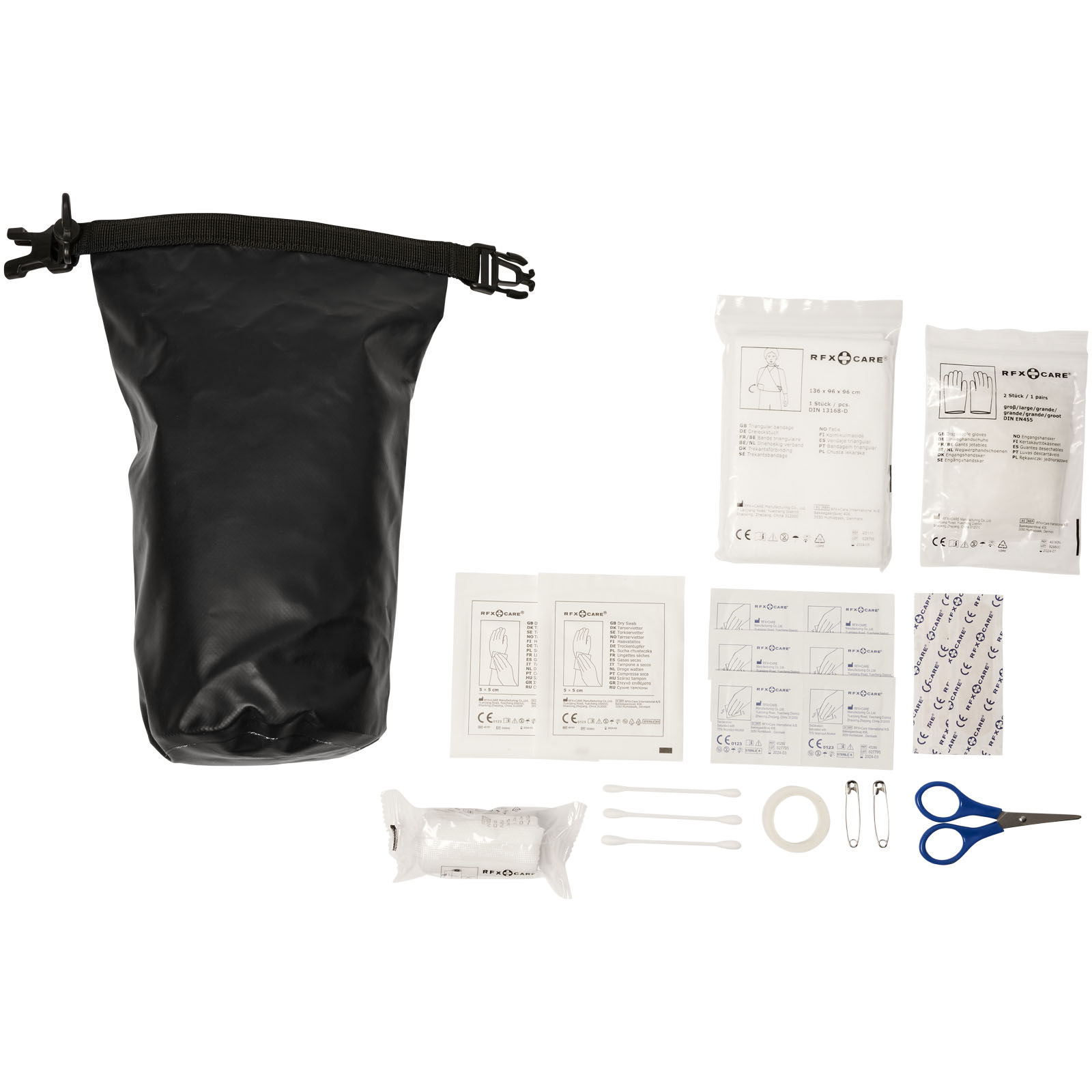 Alexander 30-teiliges Erste-Hilfe-Set mit wasserfester Tasche schwarz