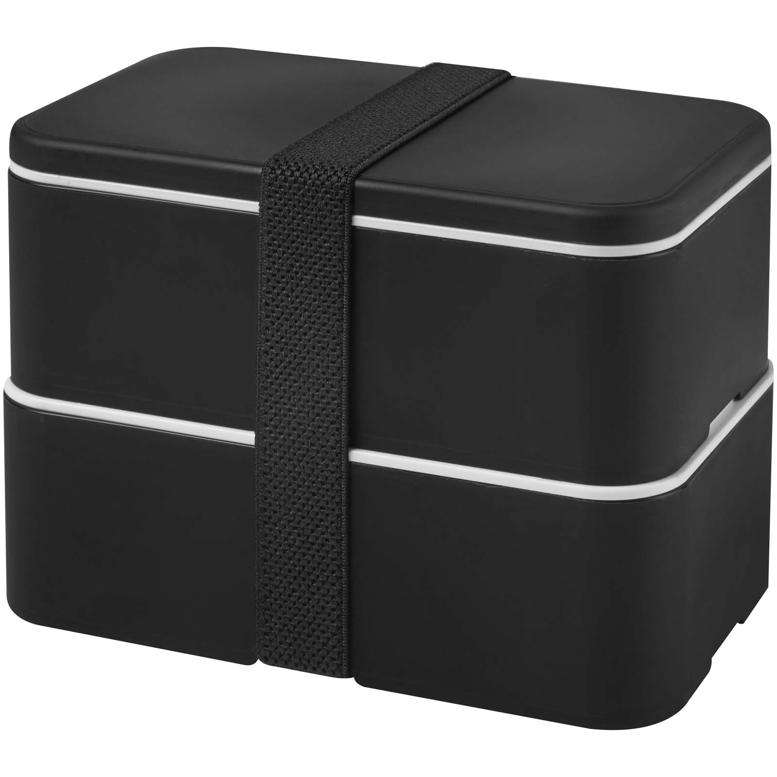 MIYO POP 700 + 700 ml doppelschichtige Lunchbox schwarz