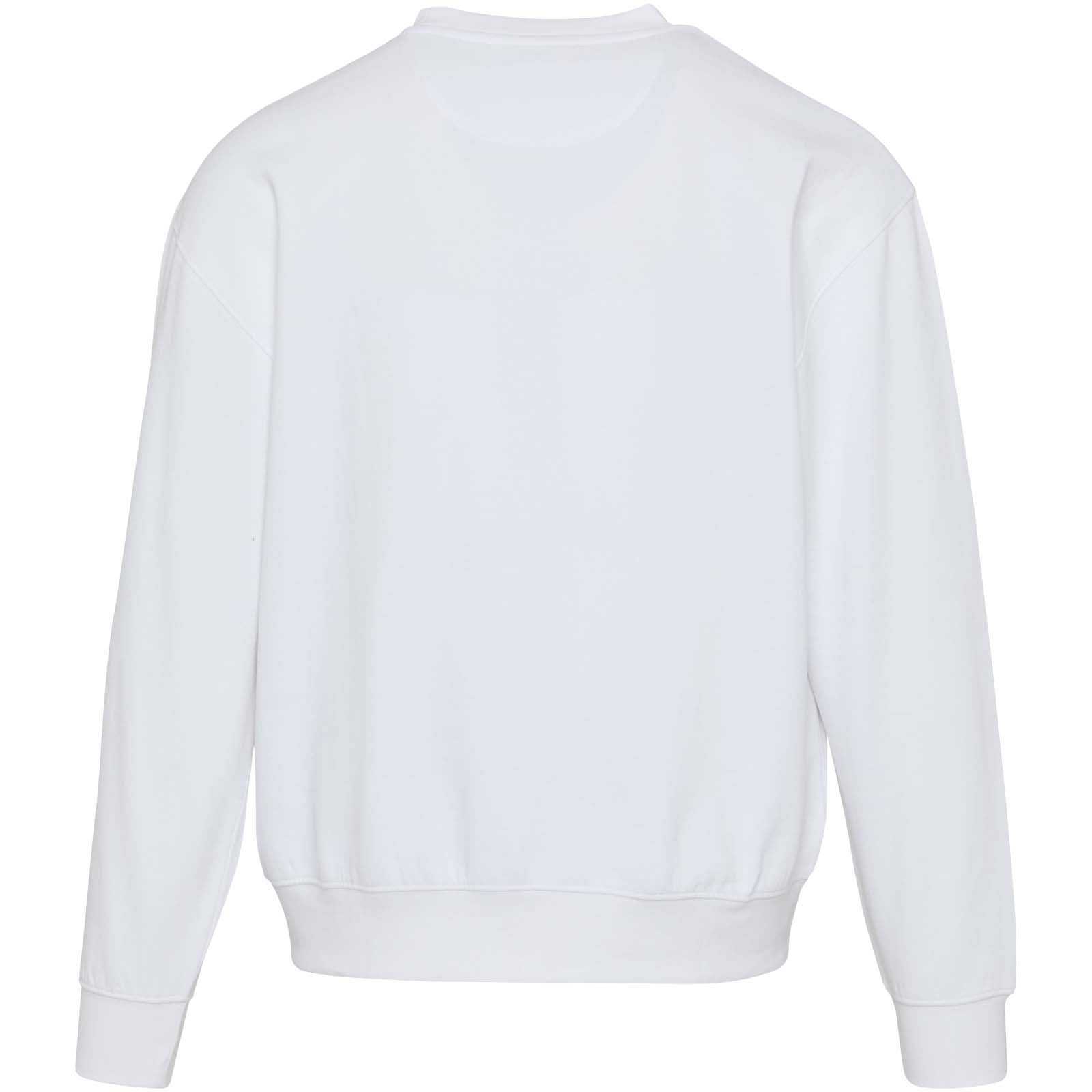 Boris Oversize Sweatshirt mit Rundhalsausschnitt aus recycelter 280 g/m2 Bio Baumwolle (OCS), unisex weiss