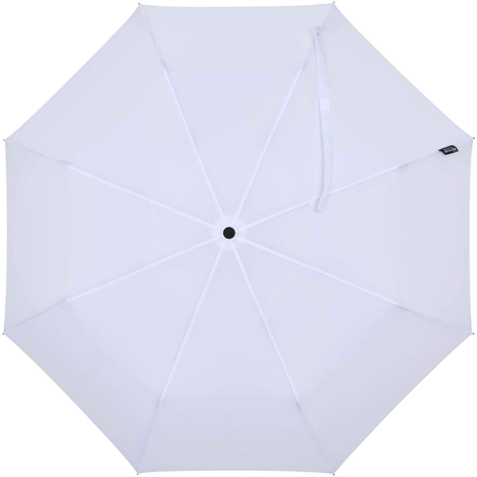 Agnes 21" faltbarer RPET-Regenschirm mit automatischer Öffnung weiss